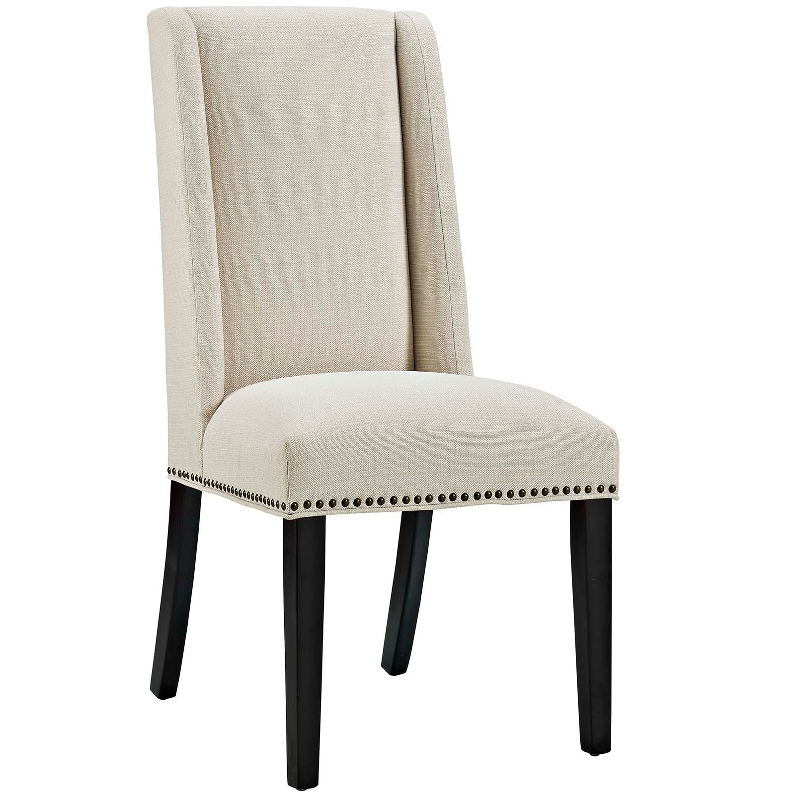Modway Dining Chairs - Baron Dining Chair Fabric Beige (Set of 2)