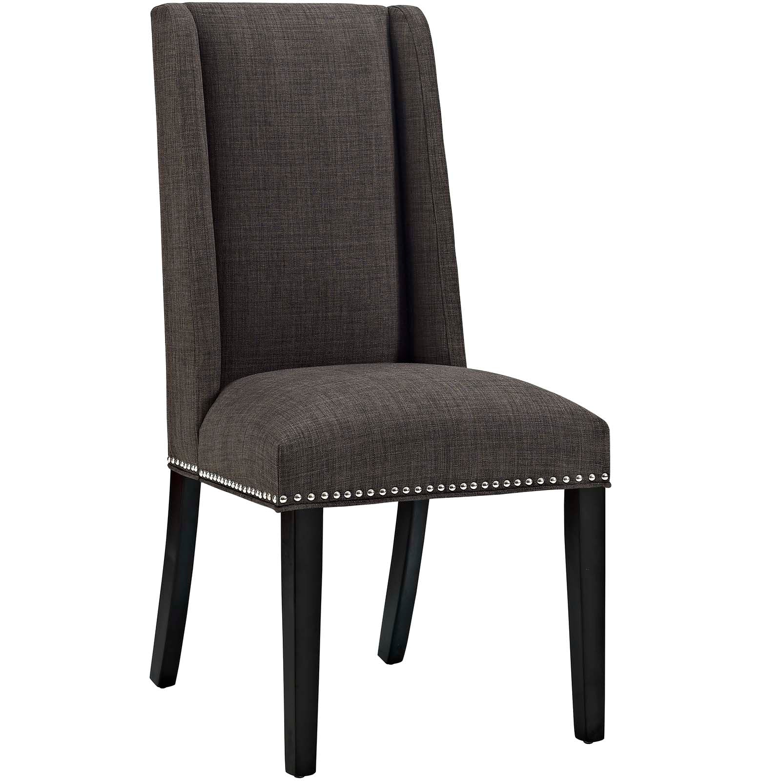 Modway Dining Chairs - Baron Dining Chair Fabric Set of 2 Brown