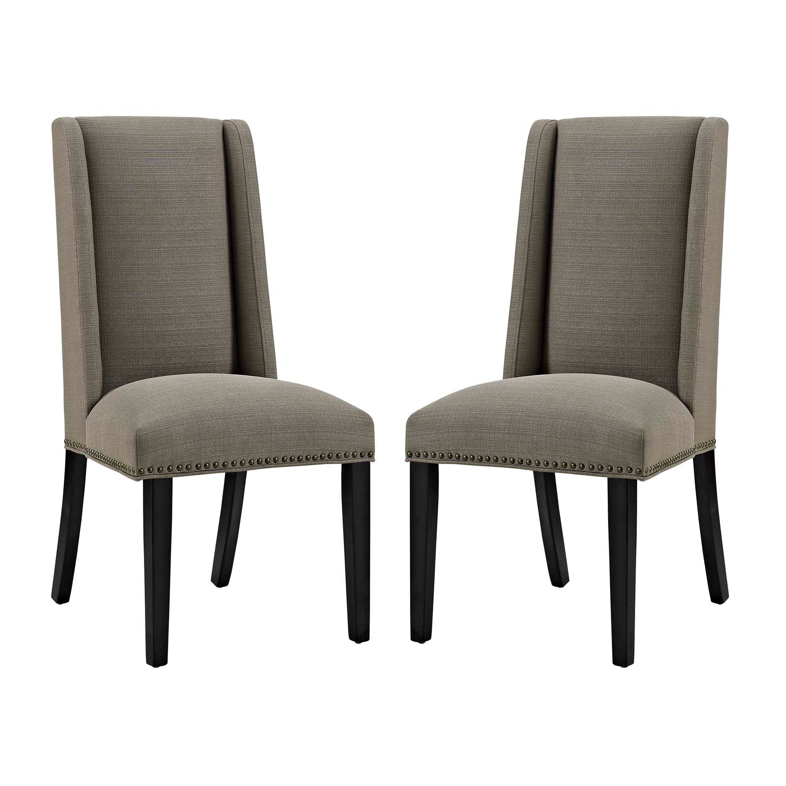 Modway Dining Chairs - Baron Dining Chair Fabric Granite ( Set of 2 )