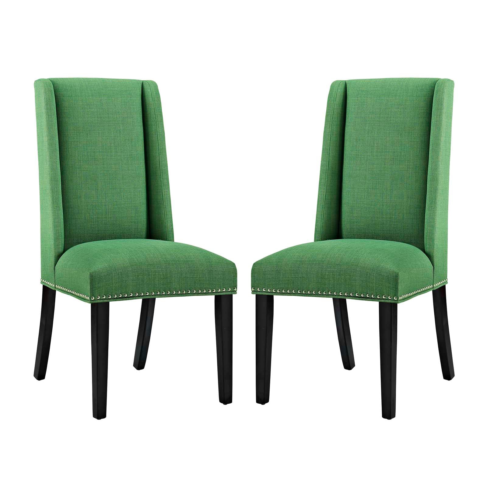 Modway Dining Chairs - Baron Dining Chair Fabric Set of 2 Green