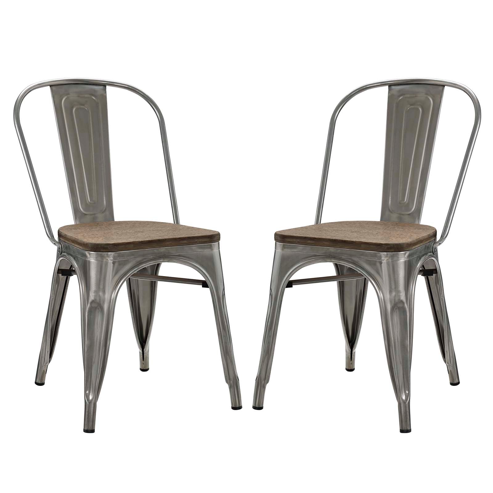 Modway Dining Chairs - Promenade Dining Side Chair Gunmetal (Set of 2)