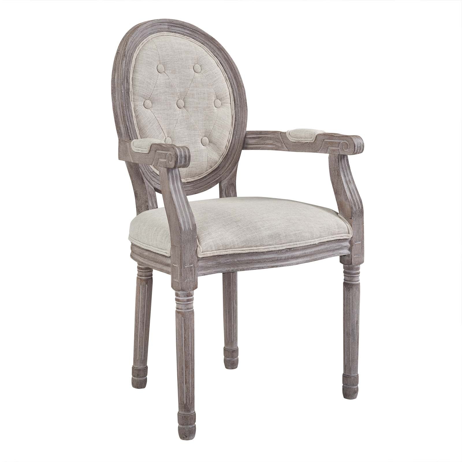Modway Dining Chairs - Arise Vintage French Dining Armchair Beige
