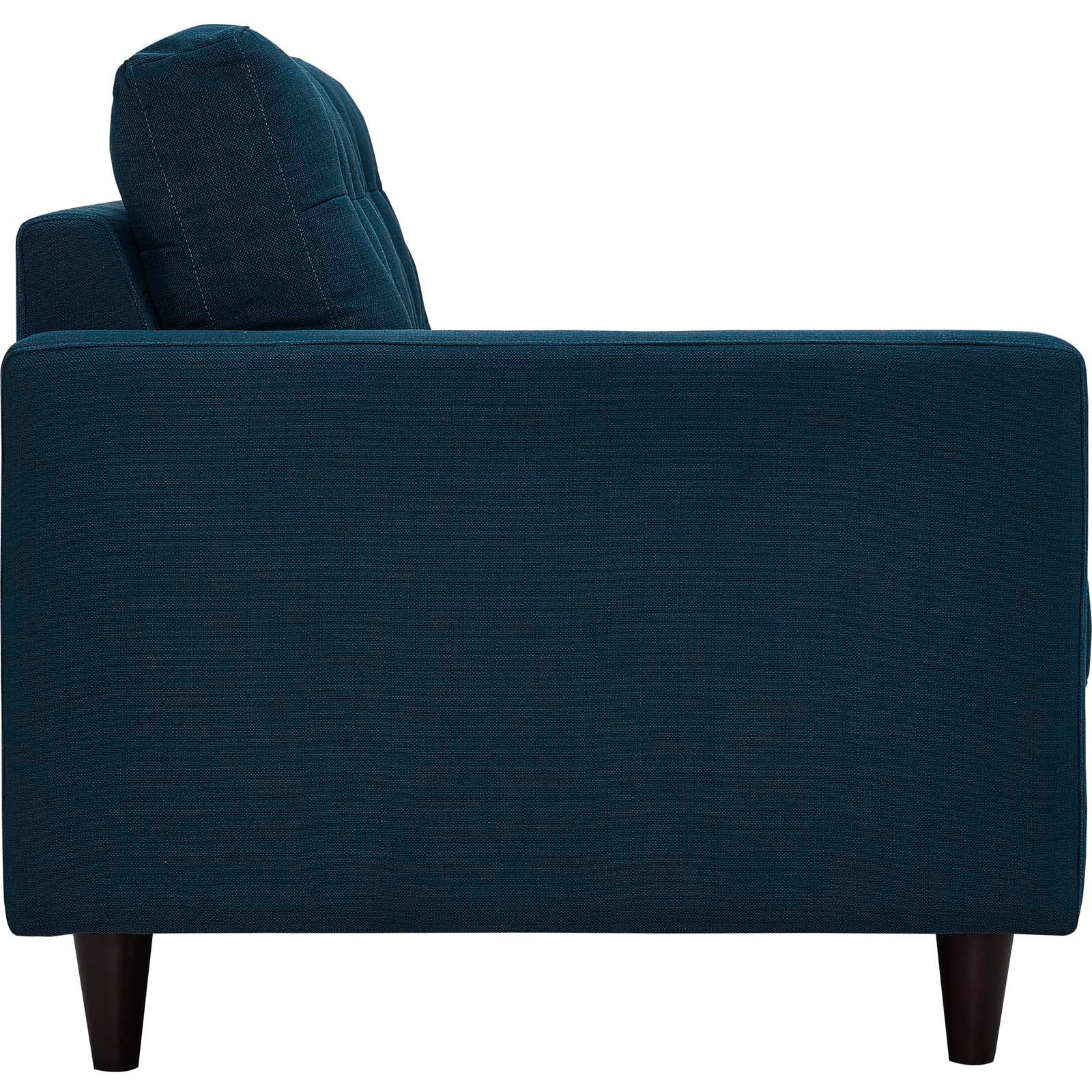 Modway Sectional Sofas - Empress Upholstered Fabric Right Extended Bumper Sectional Azure