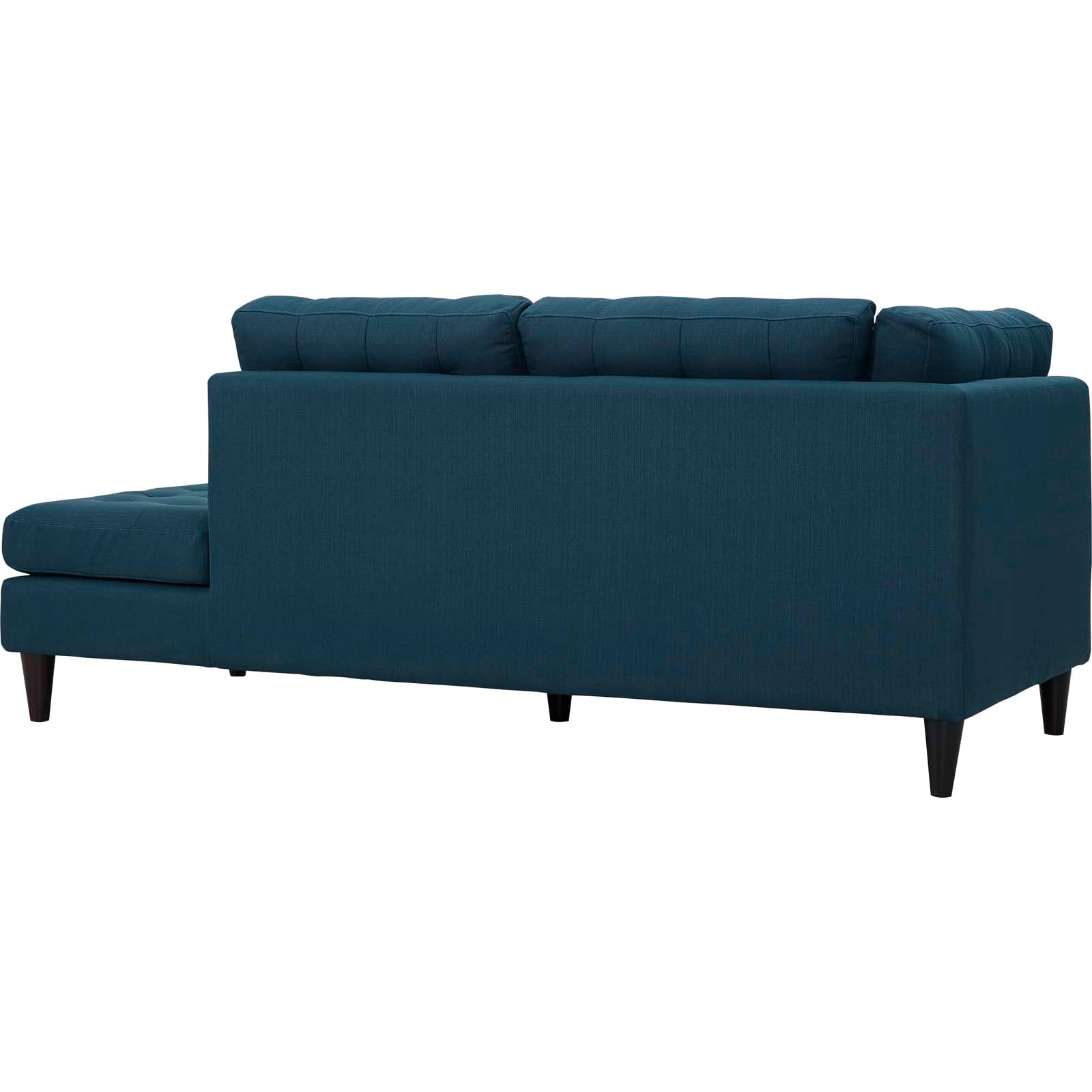 Modway Sectional Sofas - Empress Upholstered Fabric Right Extended Bumper Sectional Azure