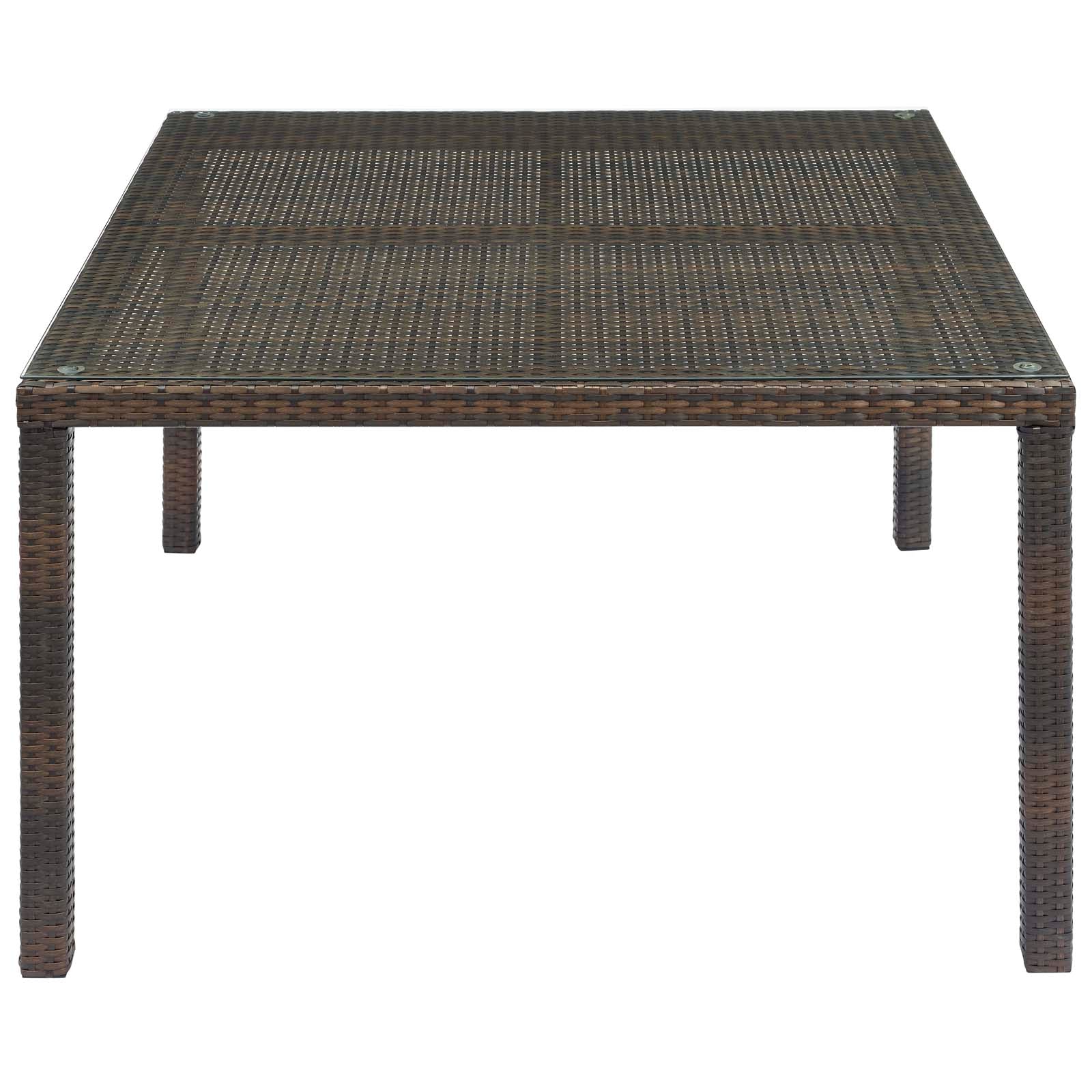 Modway Outdoor Dining Tables - Conduit 47" Outdoor Dining Table Brown