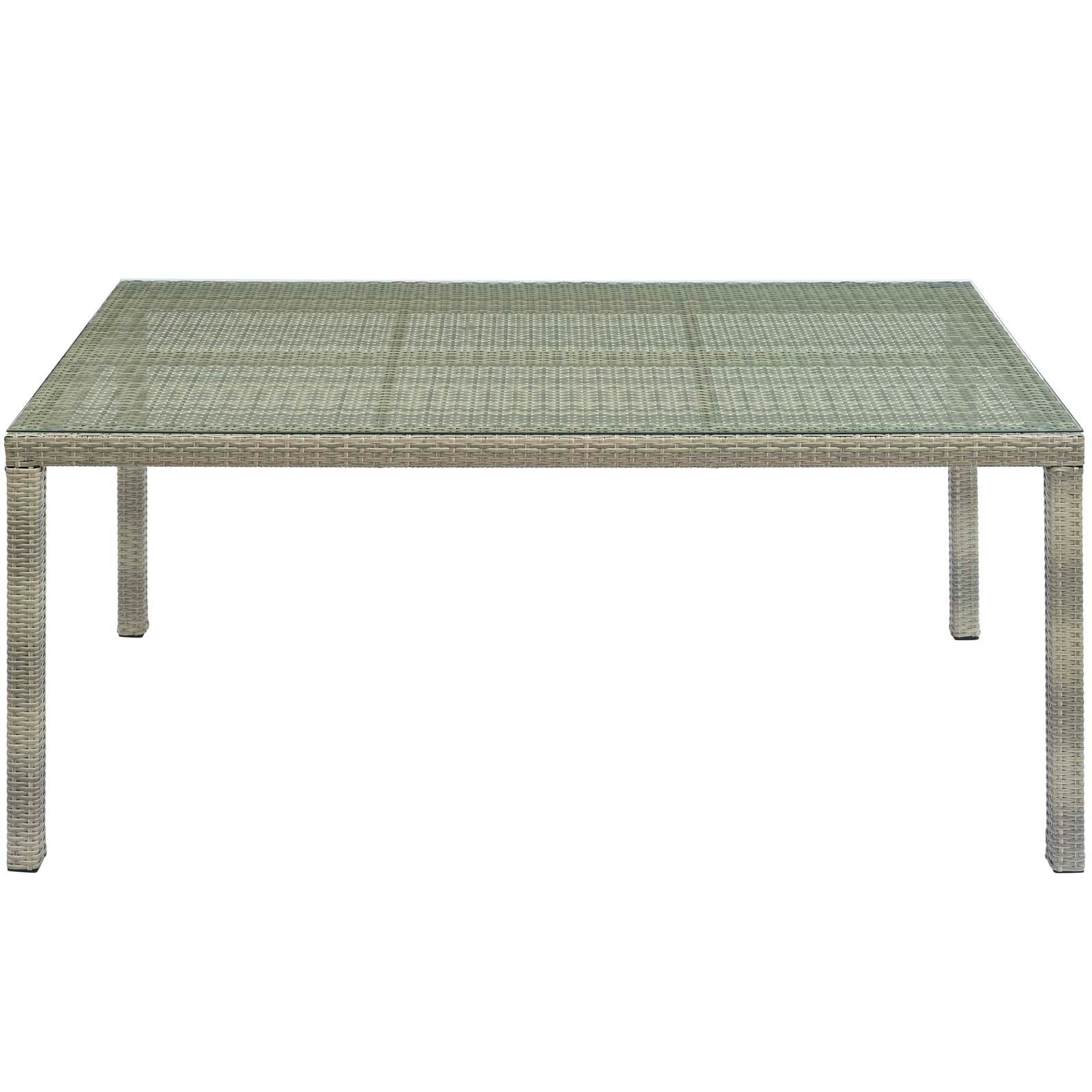 Modway Outdoor Dining Tables - Conduit 70" Outdoor Dining Table Light Gray