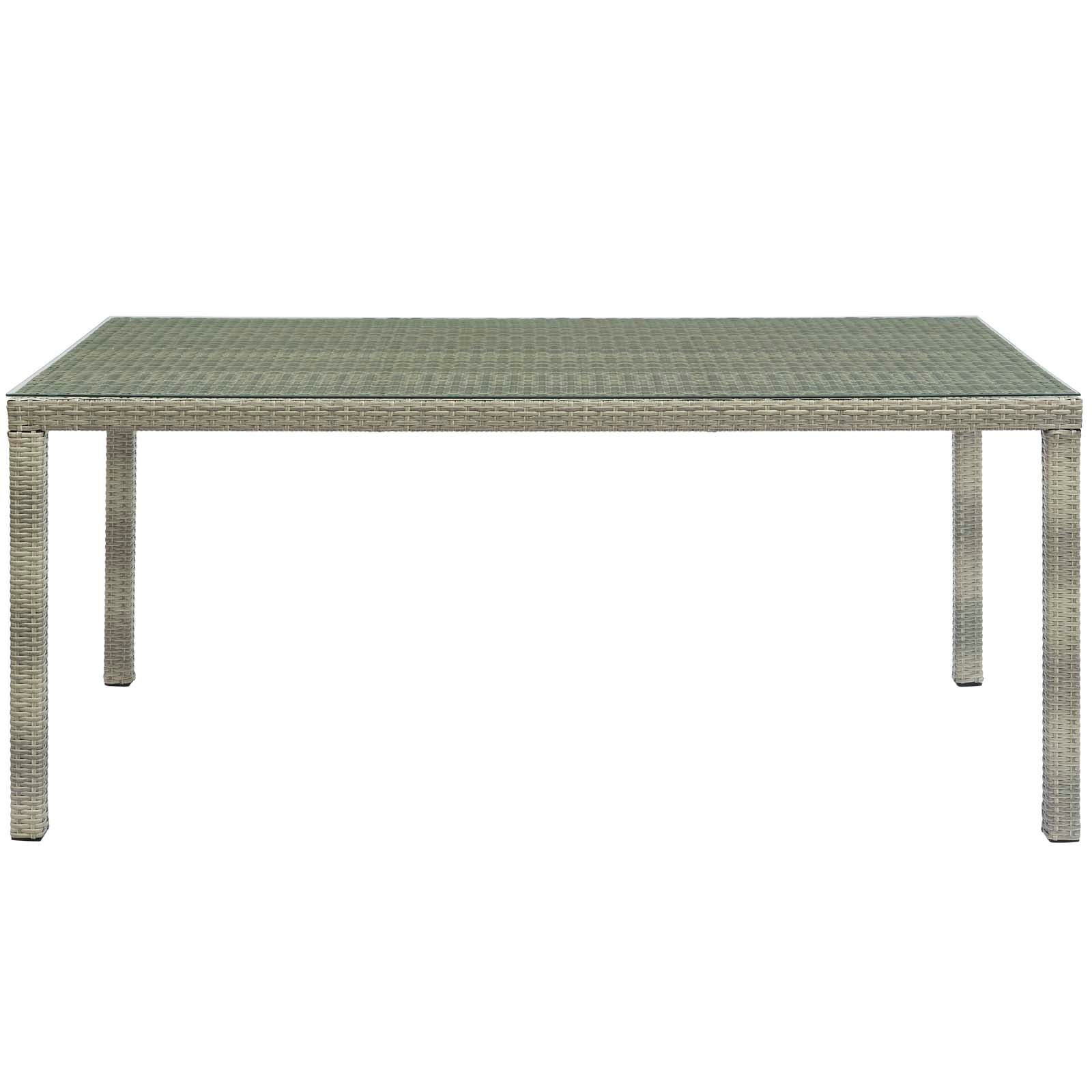 Modway Outdoor Dining Tables - Conduit 70" Outdoor Dining Table Light Gray