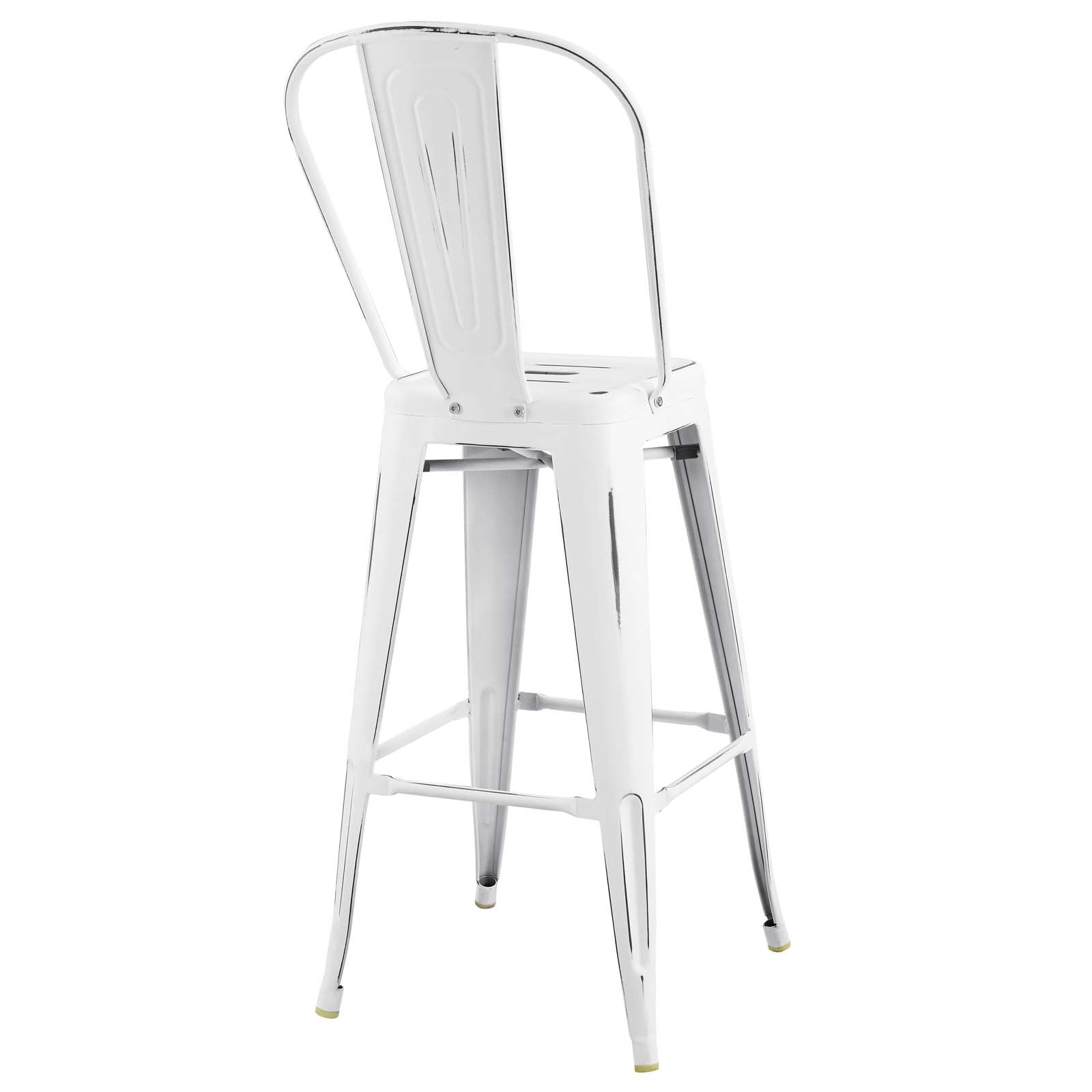 Promenade Metal Bar Side Stool White