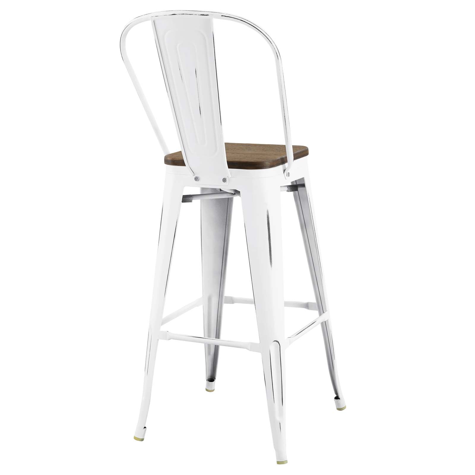 Modway Barstools - Promenade Metal Bar Stool White