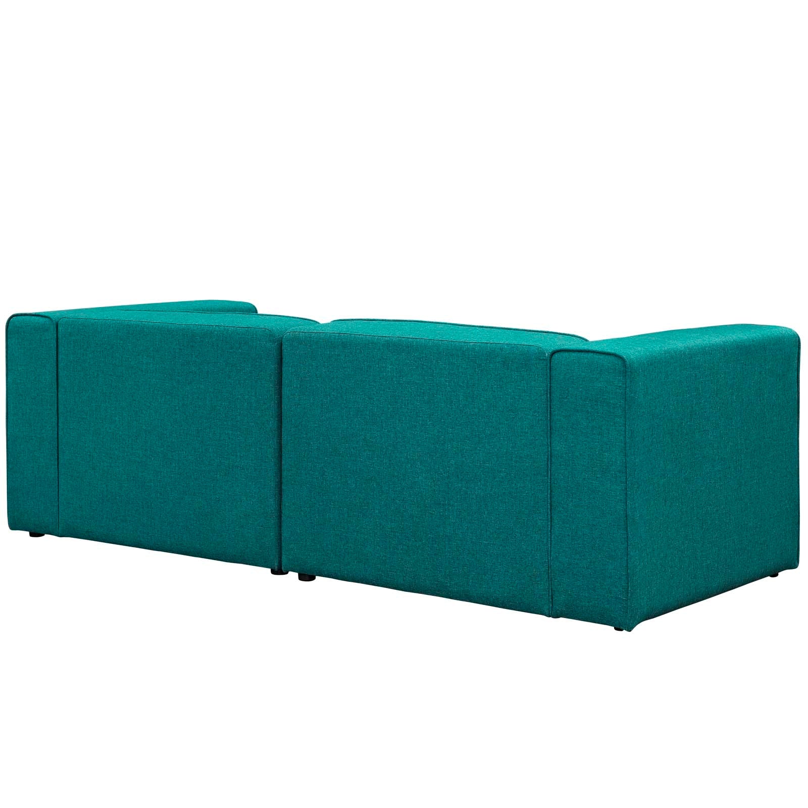 Modway Sectional Sofas - Mingle 2 Piece Upholstered Fabric Sectional Sofa Set Teal