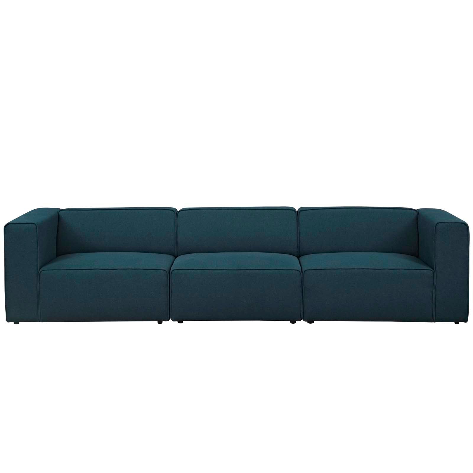 Modway Sofas & Couches - Mingle Upholstered Sectional Sofa Set Blue