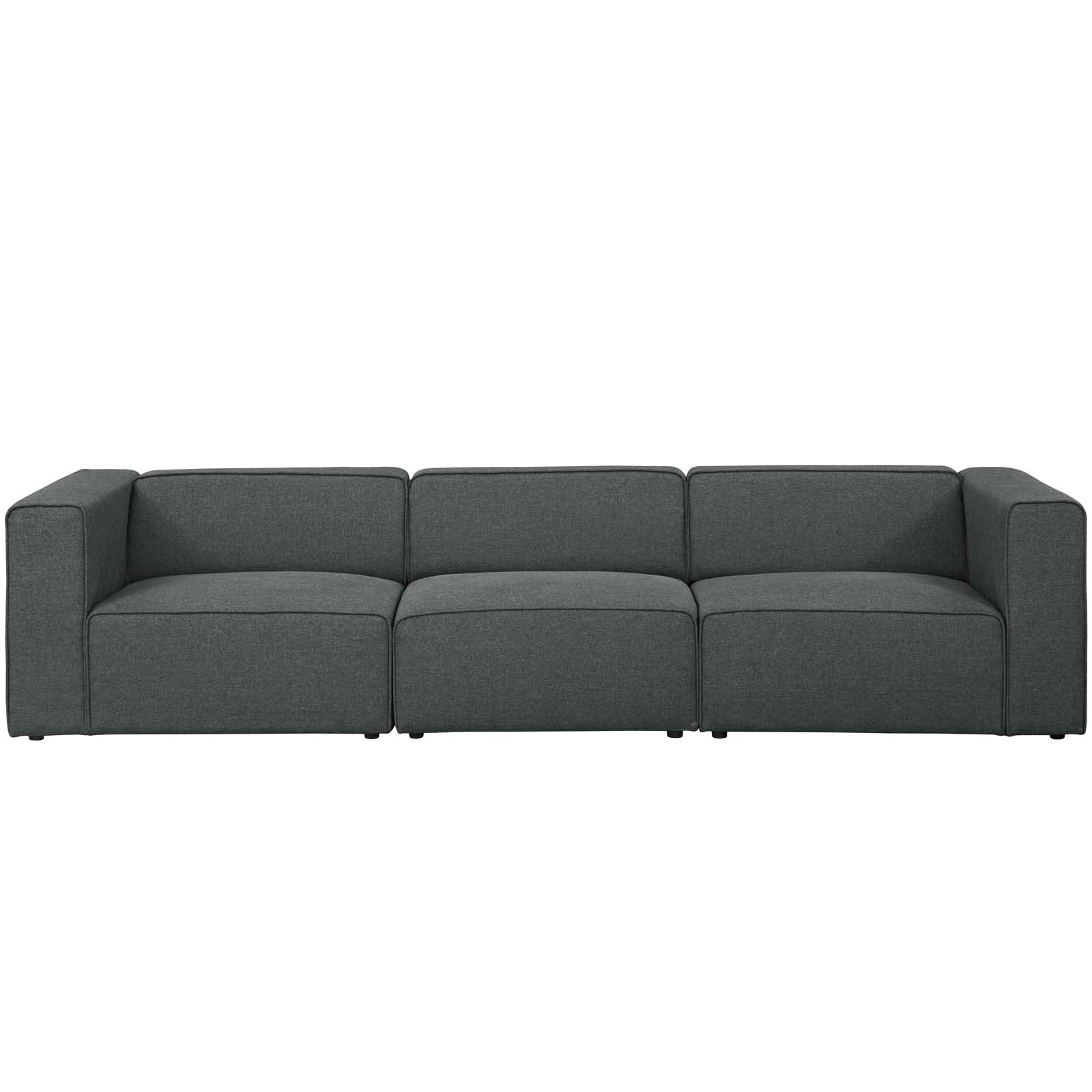 Modway Sofas & Couches - Mingle Upholstered Sectional Sofa Set Gray