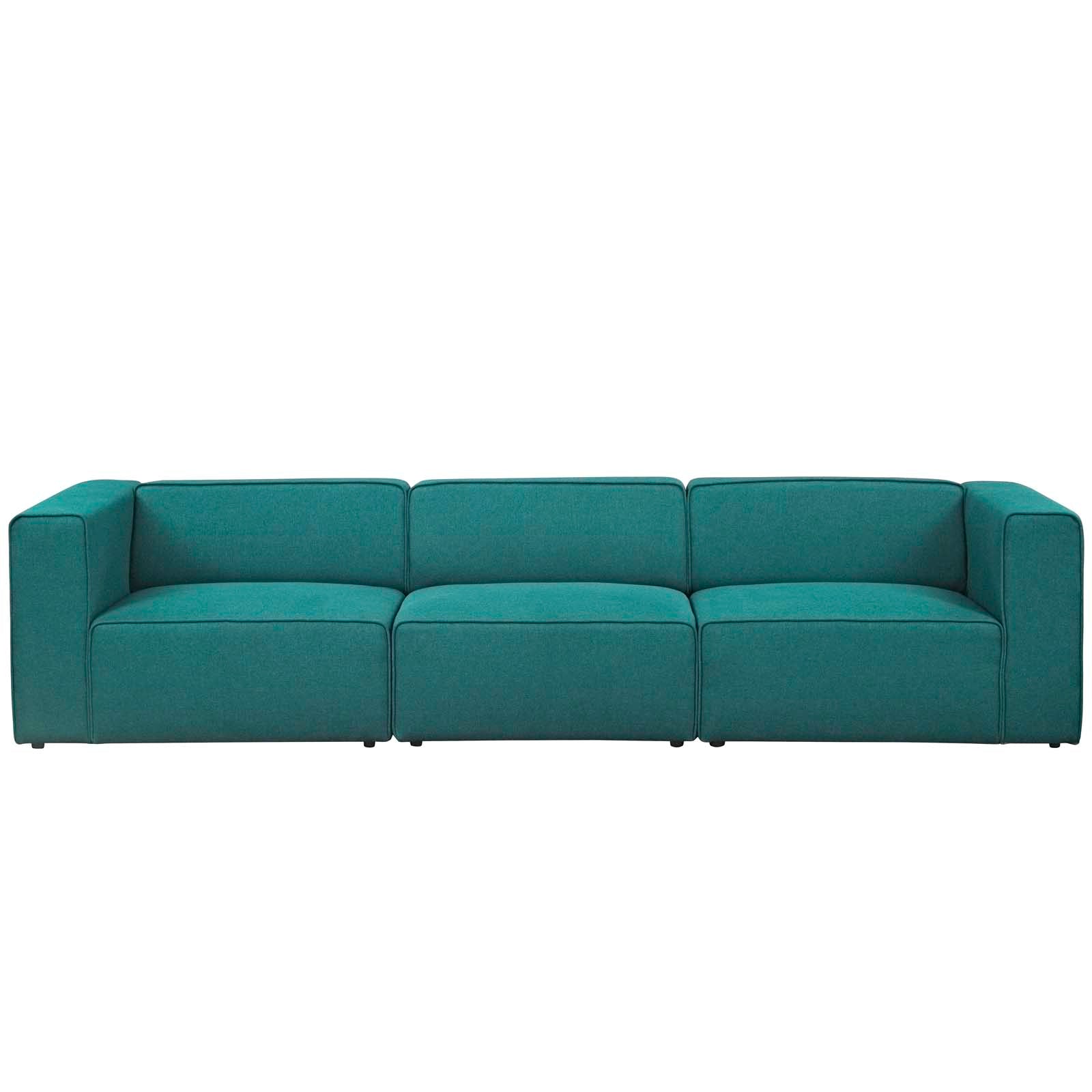 Modway Sofas & Couches - Mingle Upholstered Sectional Sofa Set Teal