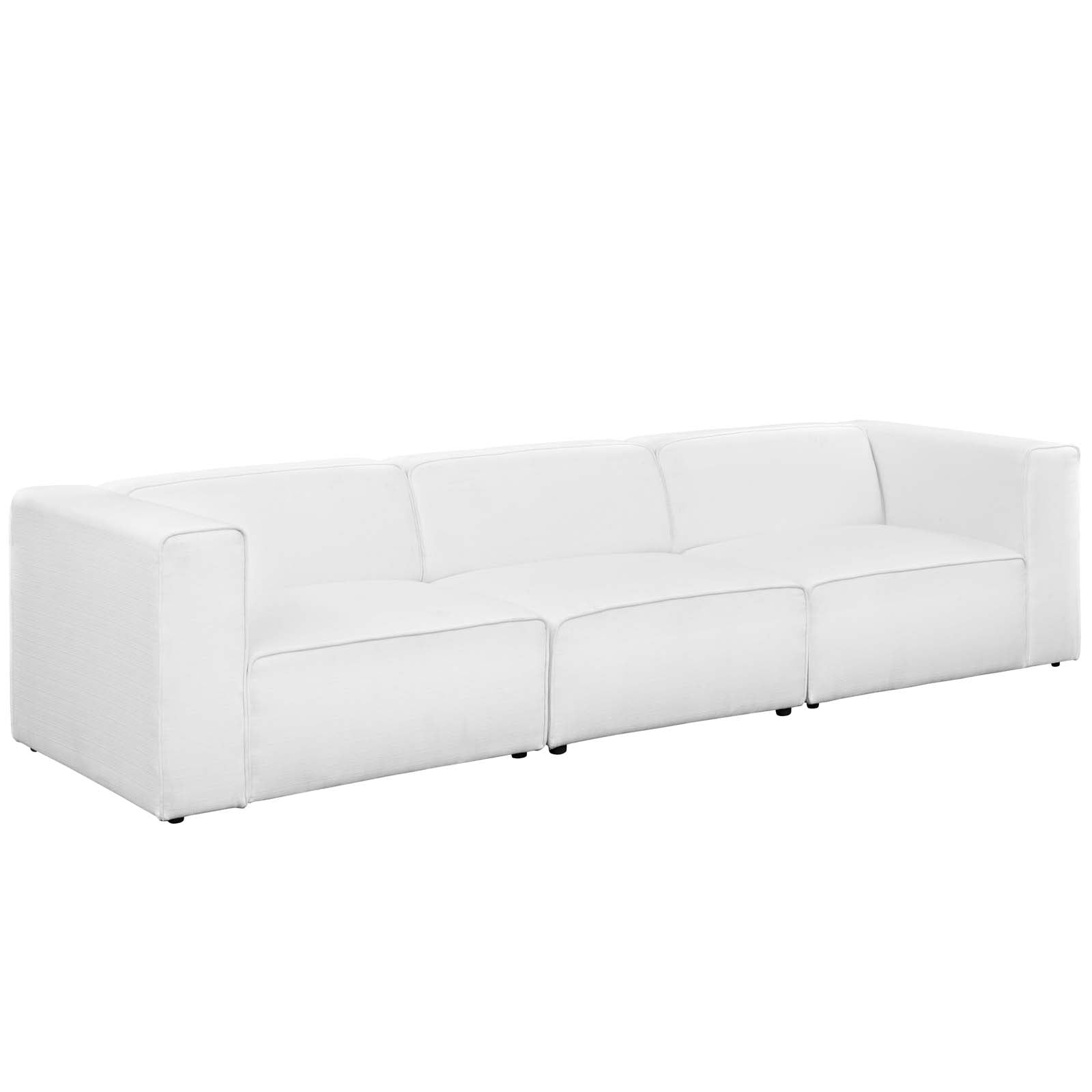 Modway Sofas & Couches - Mingle Upholstered Sectional Sofa Set White