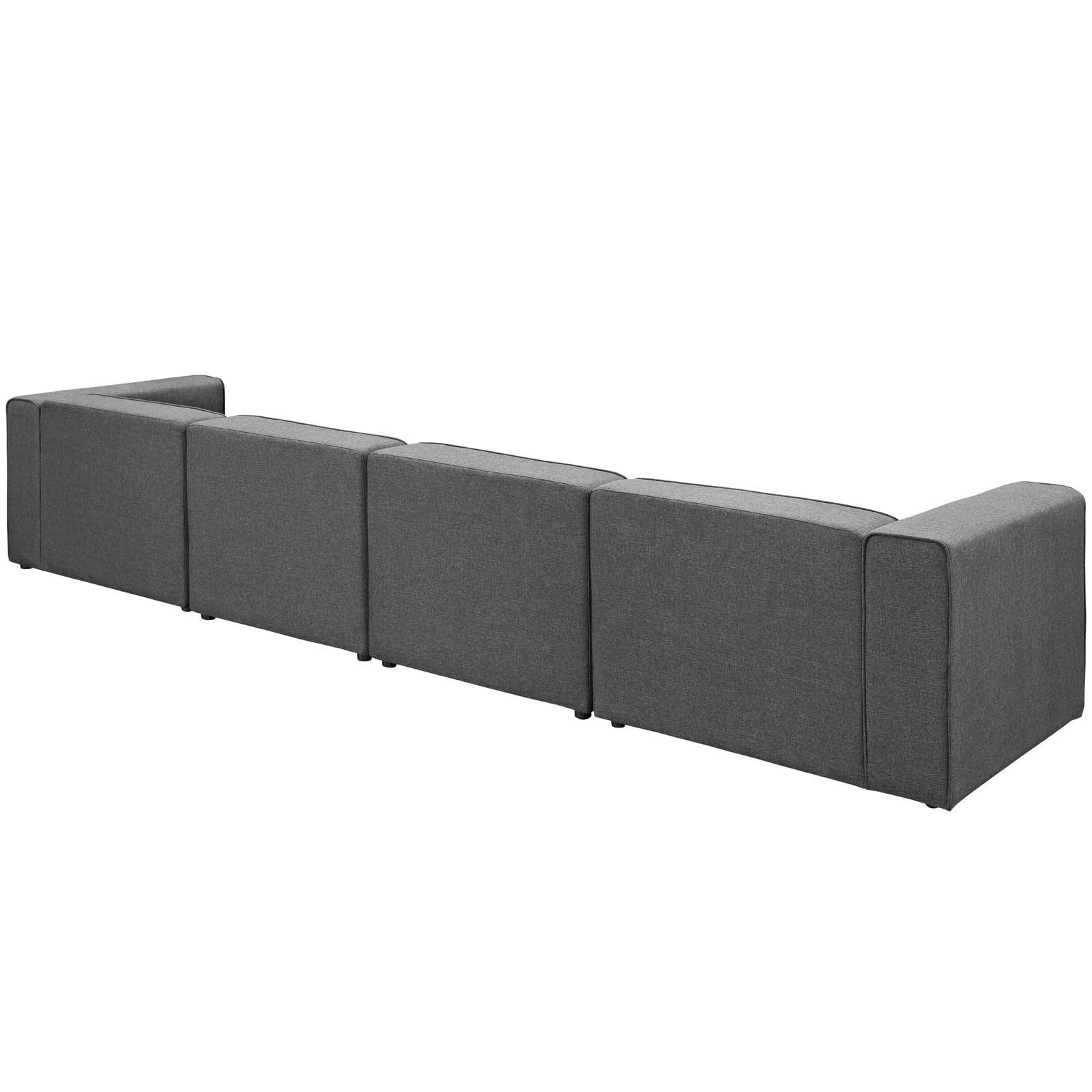 Modway Sofas & Couches - Mingle Upholstered Fabric Sectional Sofa Set Gray