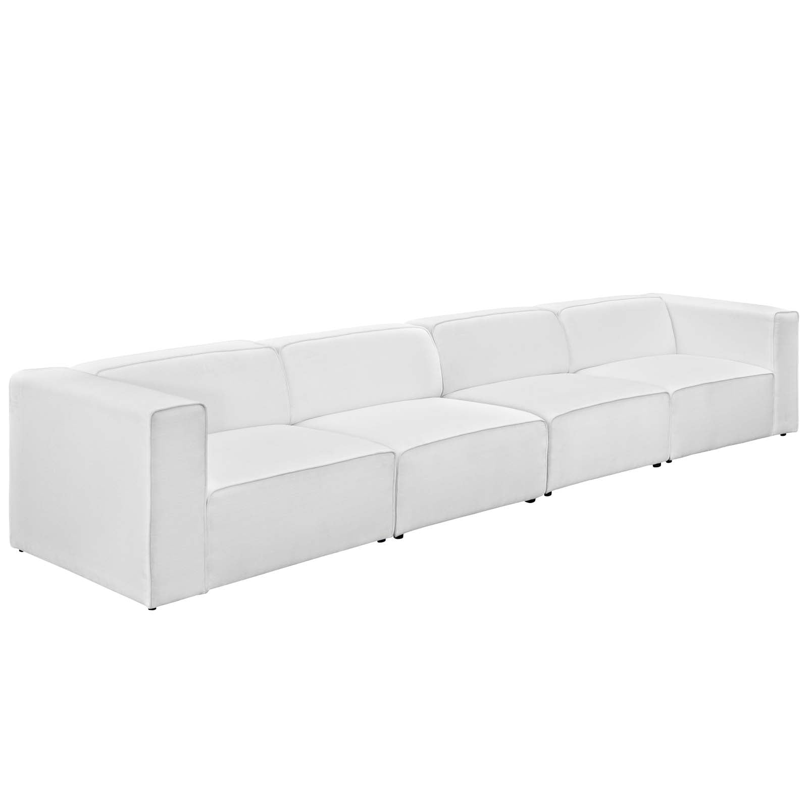 Modway Sofas & Couches - Mingle Upholstered Fabric Sectional Sofa Set White