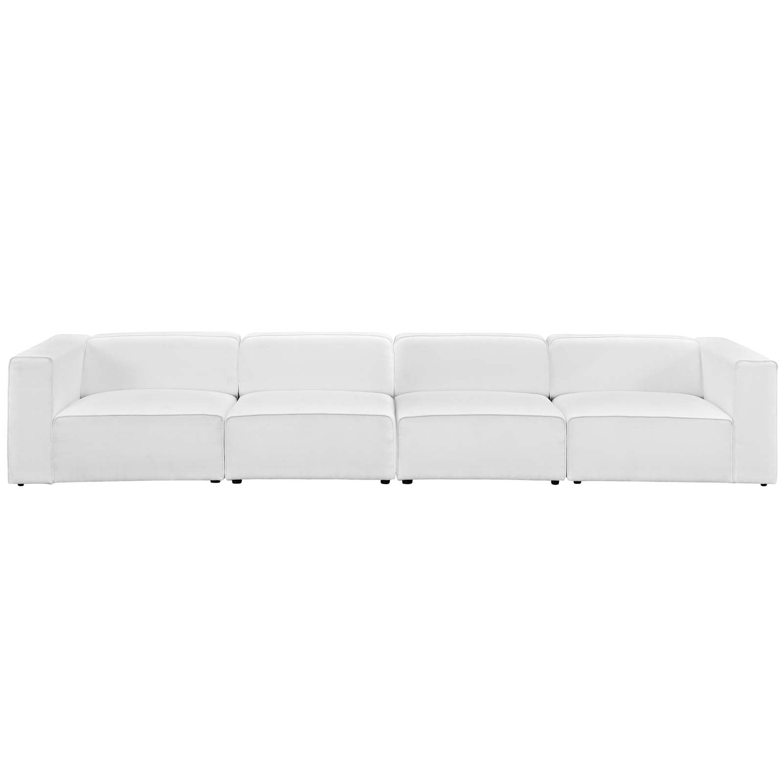 Modway Sofas & Couches - Mingle Upholstered Fabric Sectional Sofa Set White