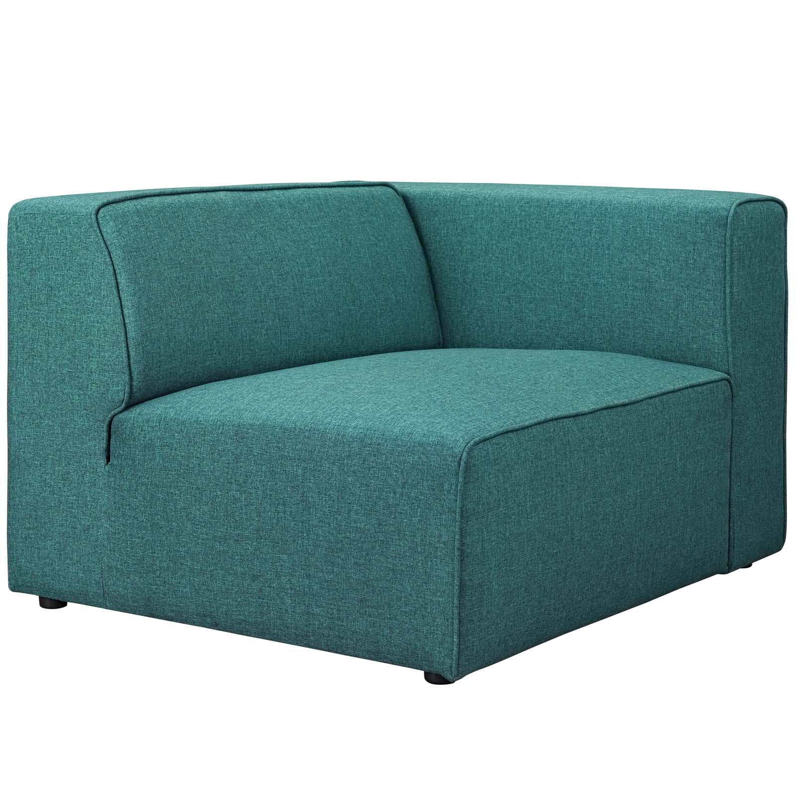 Modway Sectional Sofas - Mingle 5 Piece Upholstered 115"W Fabric Sectional Sofa Set Teal