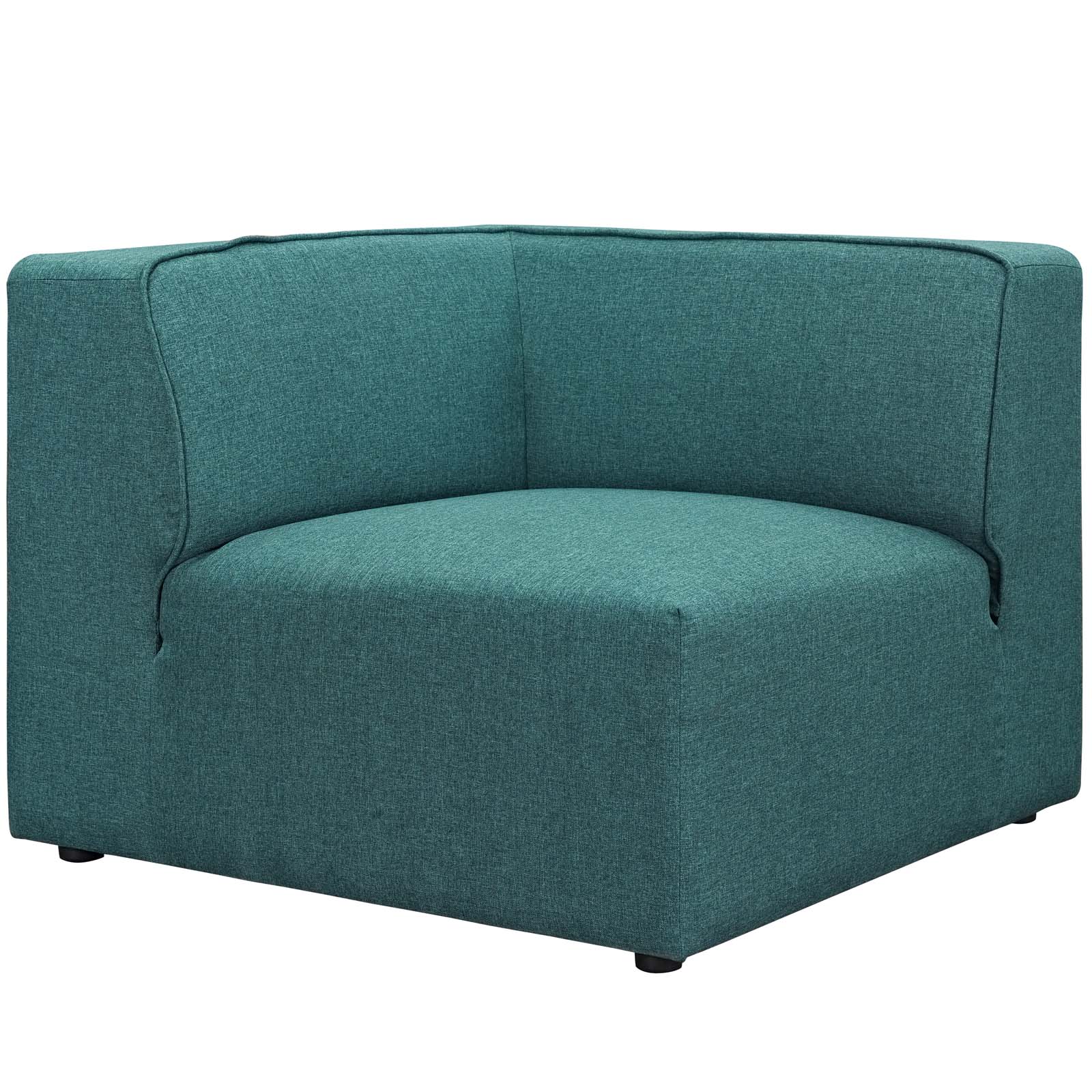 Modway Sectional Sofas - Mingle 5 Piece Upholstered 115"W Fabric Sectional Sofa Set Teal
