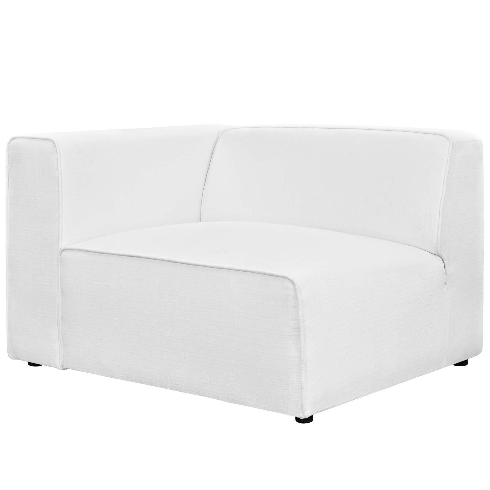 Modway Sectional Sofas - Mingle 5 Piece Upholstered Fabric Sectional Sofa Set White 115"