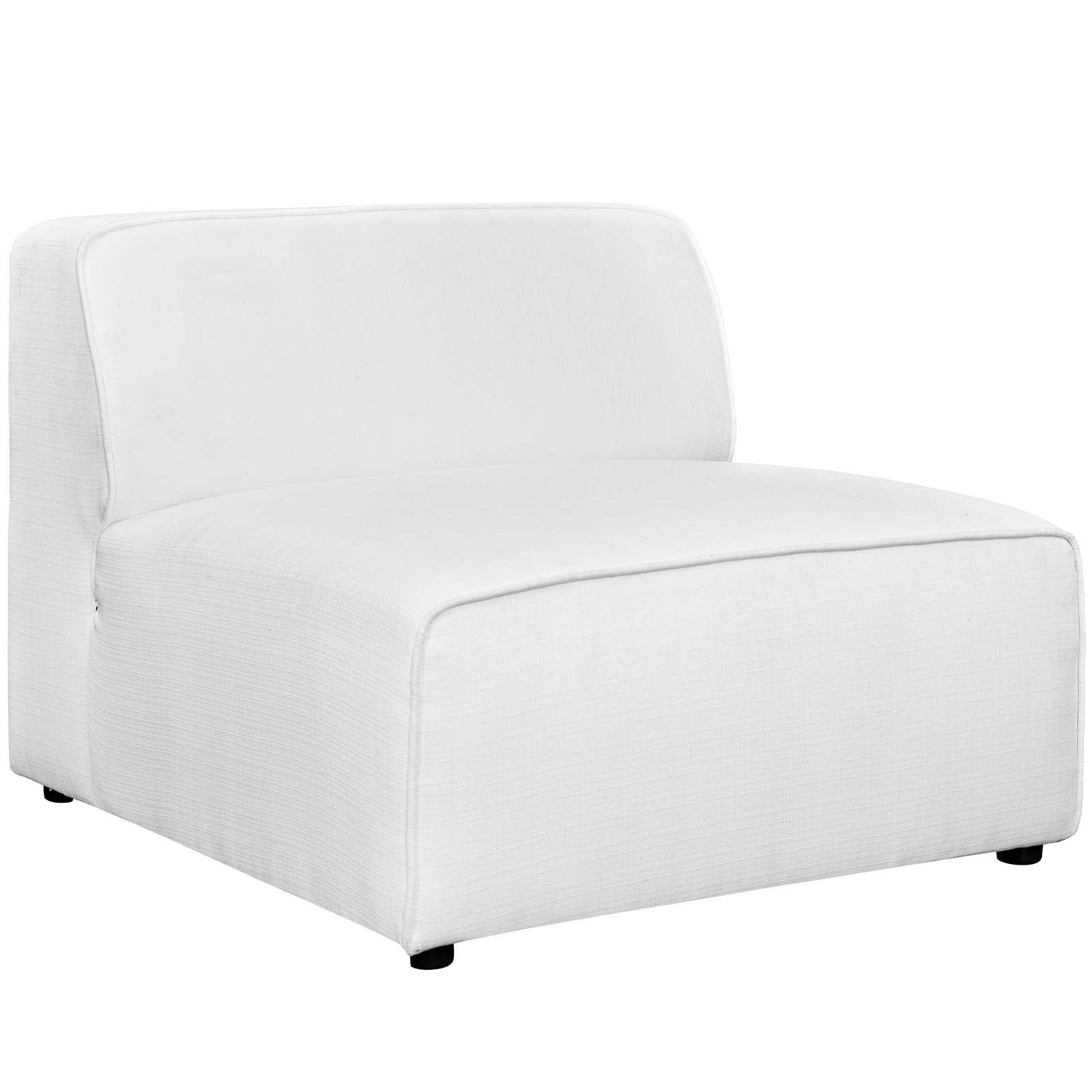 Modway Sectional Sofas - Mingle 5 Piece Upholstered Fabric Sectional Sofa Set White 115"