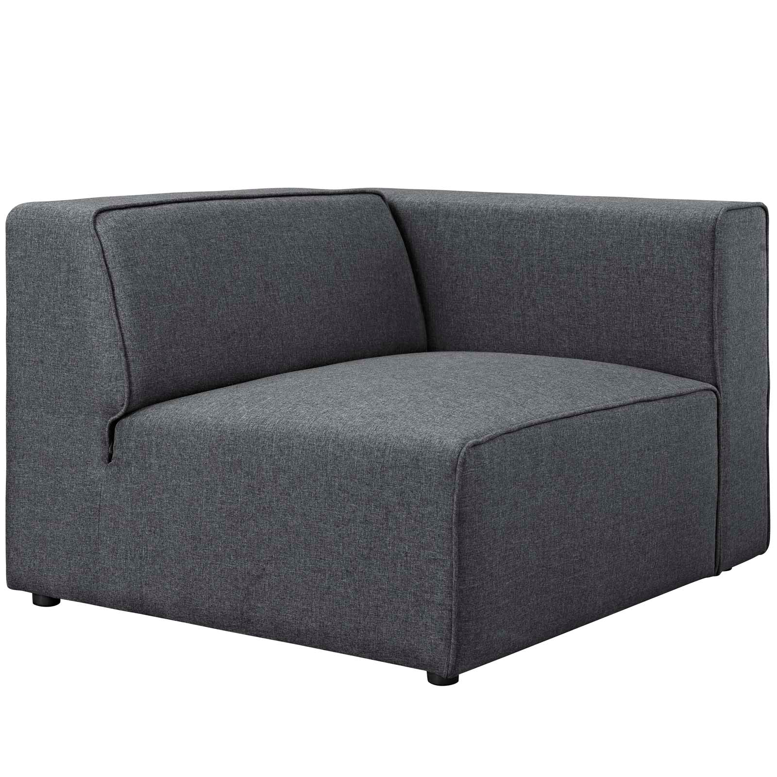 Modway Sectional Sofas - Mingle 7 Piece Upholstered Fabric Sectional Sofa Set Gray