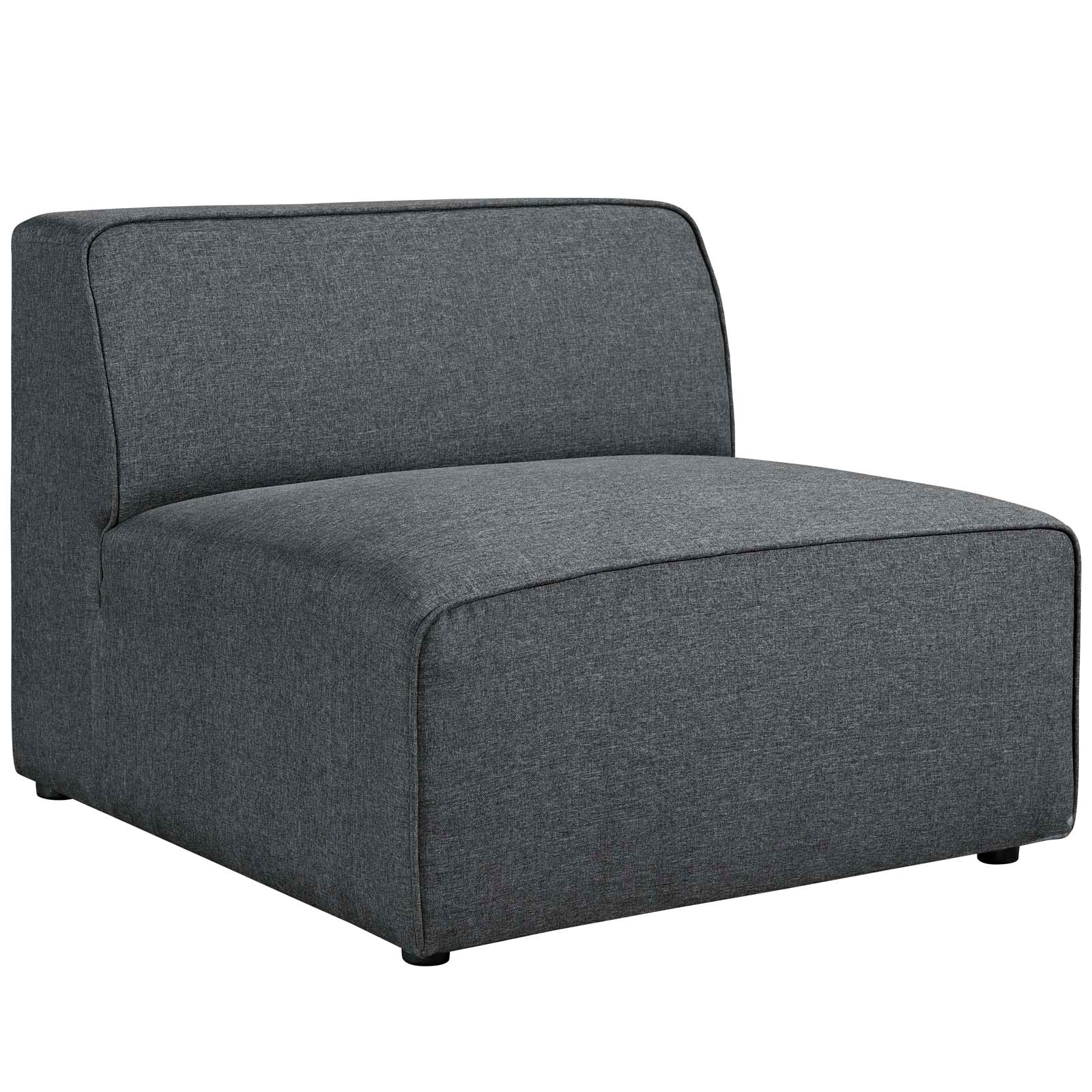 Modway Sectional Sofas - Mingle 7 Piece Upholstered Fabric Sectional Sofa Set Gray