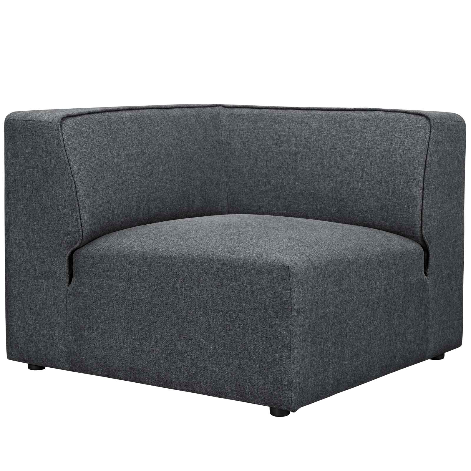 Modway Sectional Sofas - Mingle 7 Piece Upholstered Fabric Sectional Sofa Set Gray