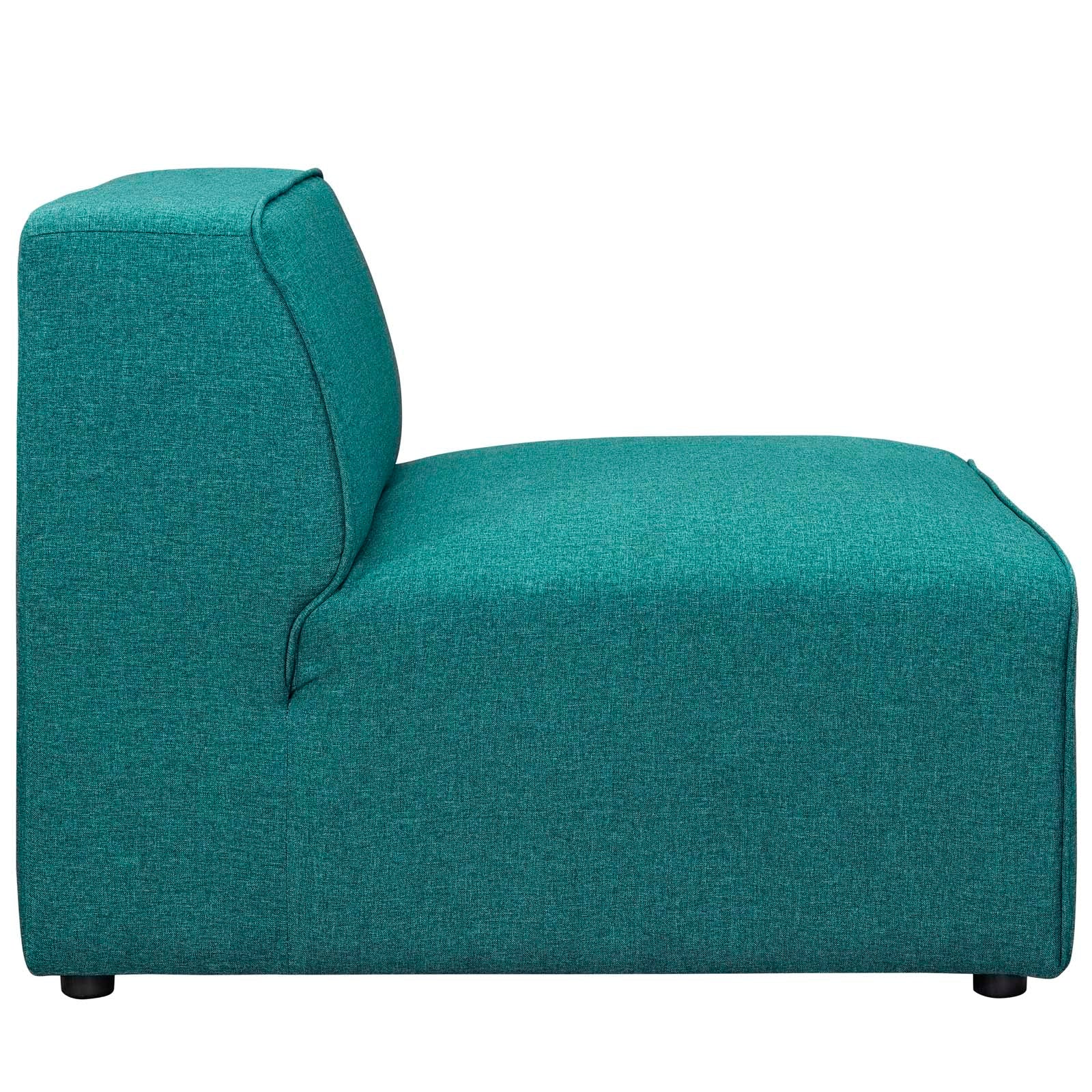 Modway Sectional Sofas - Mingle 7 Piece Upholstered 140.5"W Fabric Sectional Sofa Set Teal