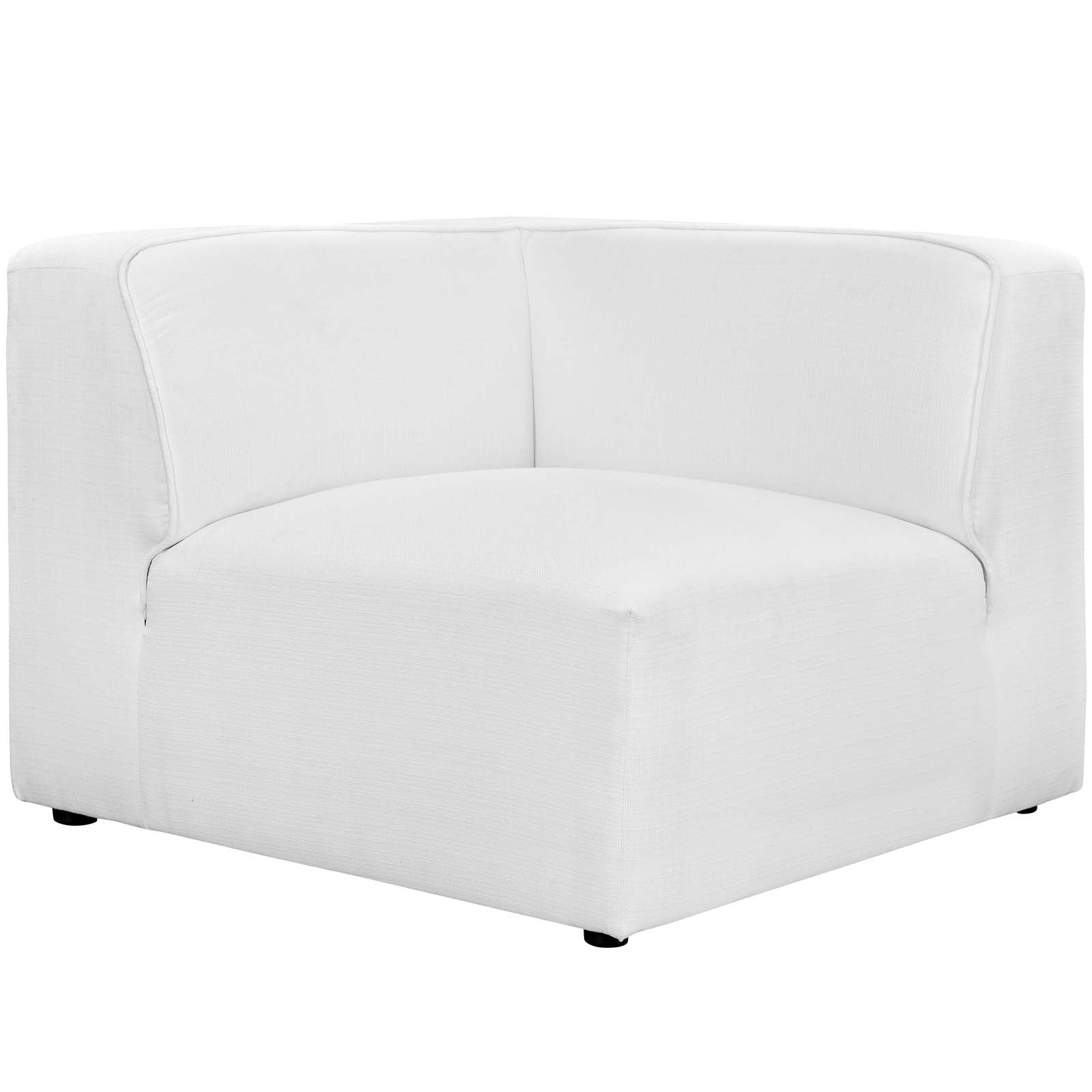 Modway Sectional Sofas - Mingle 7 Piece Upholstered Fabric Sectional Sofa Set White