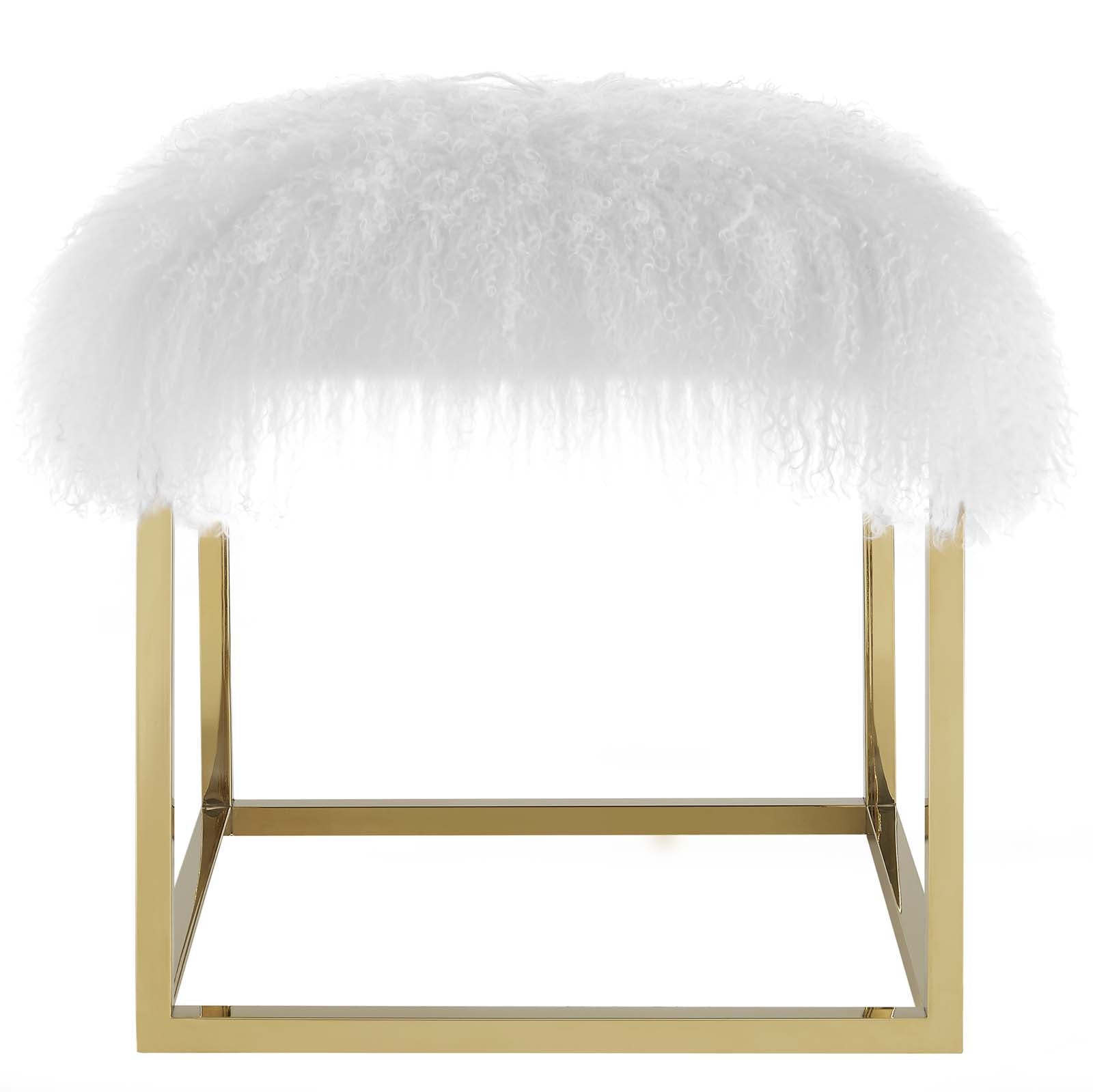 Modway Ottomans & Stools - Anticipate Ottoman Gold White