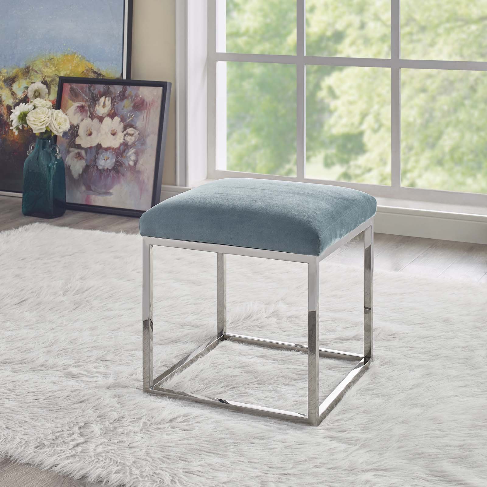 Modway Ottomans & Stools - Anticipate Ottoman Sea Blue