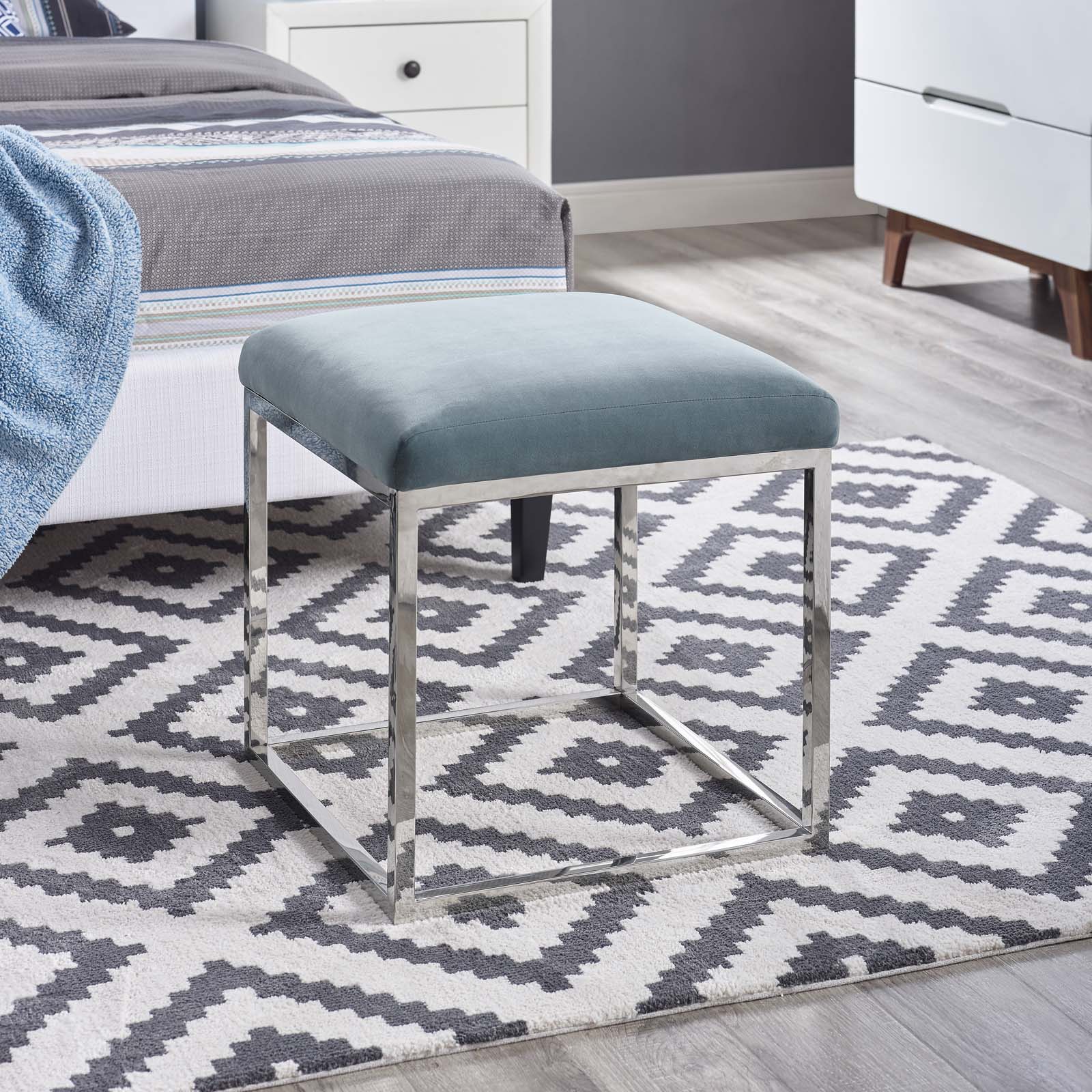 Modway Ottomans & Stools - Anticipate Ottoman Sea Blue