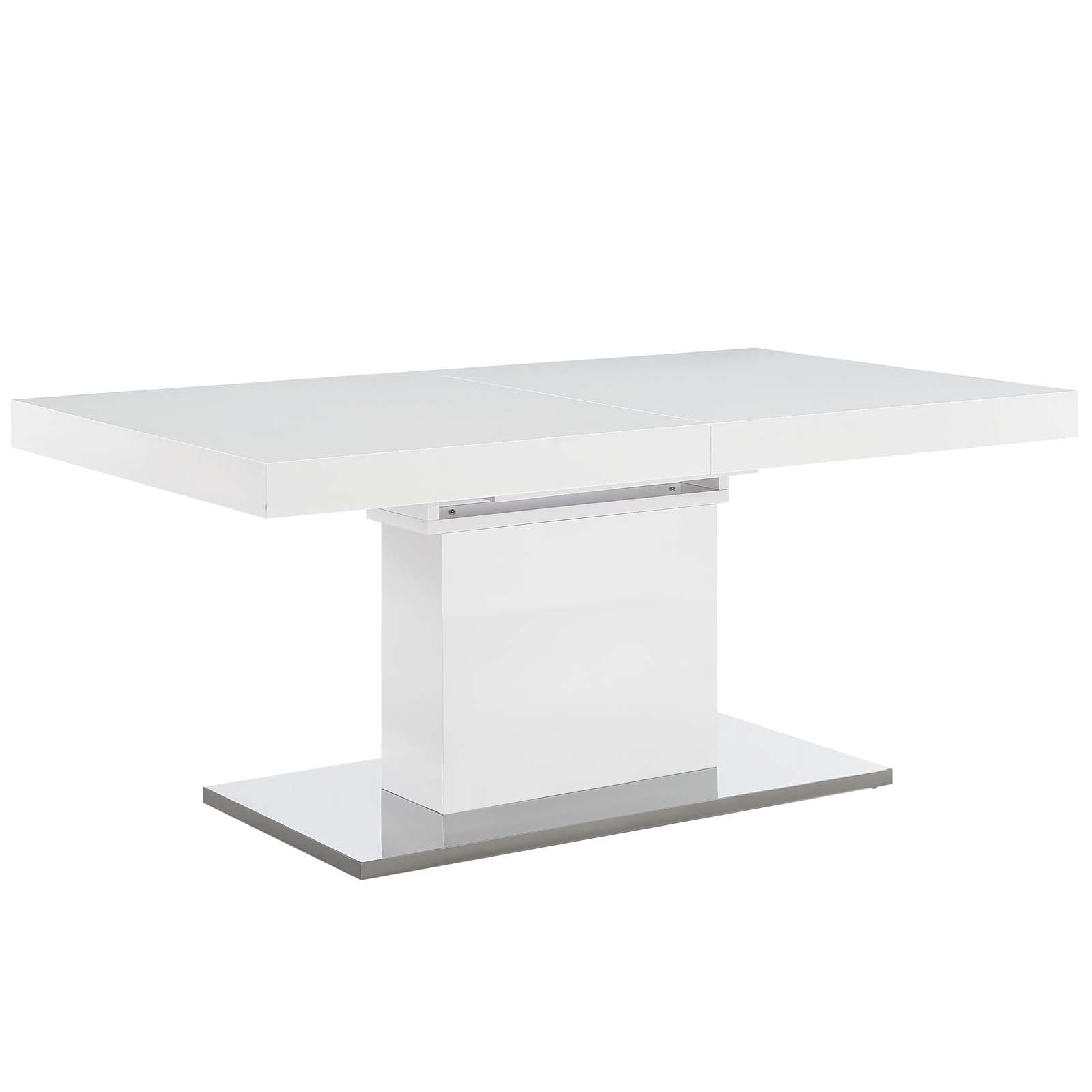 Modway Dining Tables - Vector Expandable Dining Table White & Silver