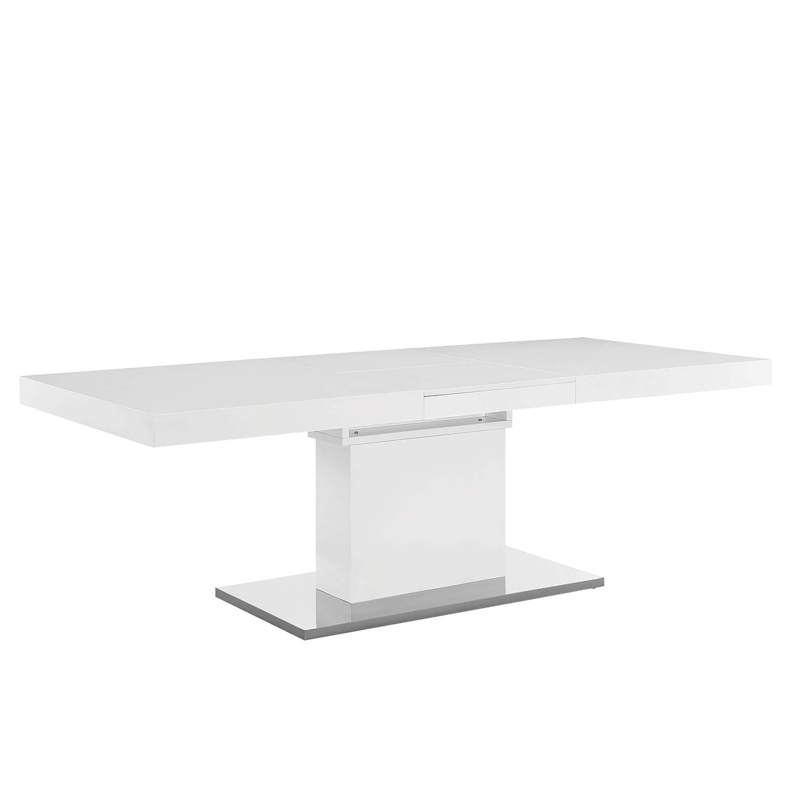 Modway Dining Tables - Vector Expandable Dining Table White & Silver