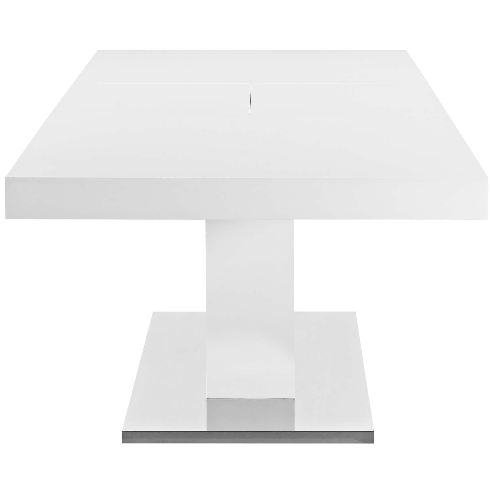 Modway Dining Tables - Vector Expandable Dining Table White & Silver