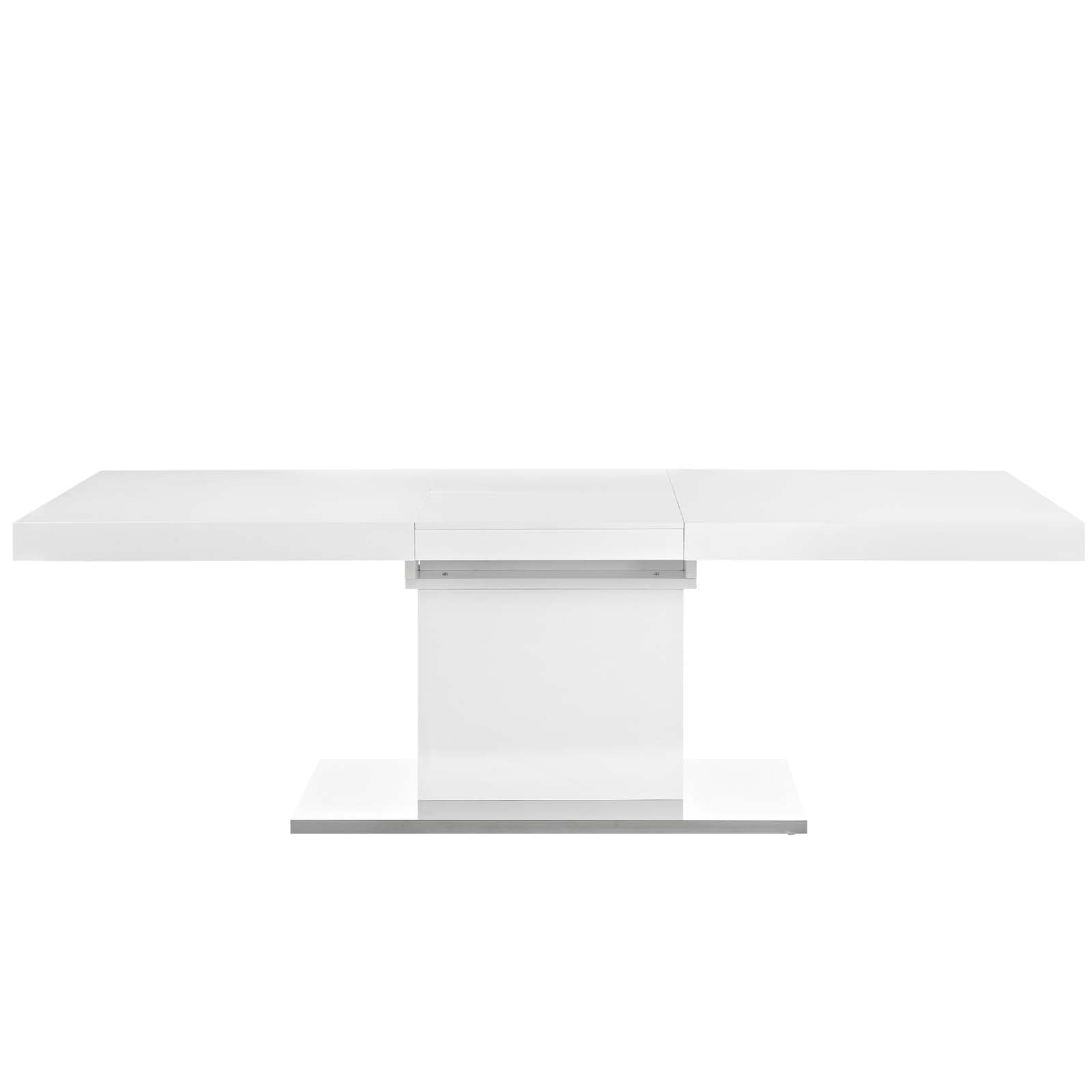 Modway Dining Tables - Vector Expandable Dining Table White & Silver