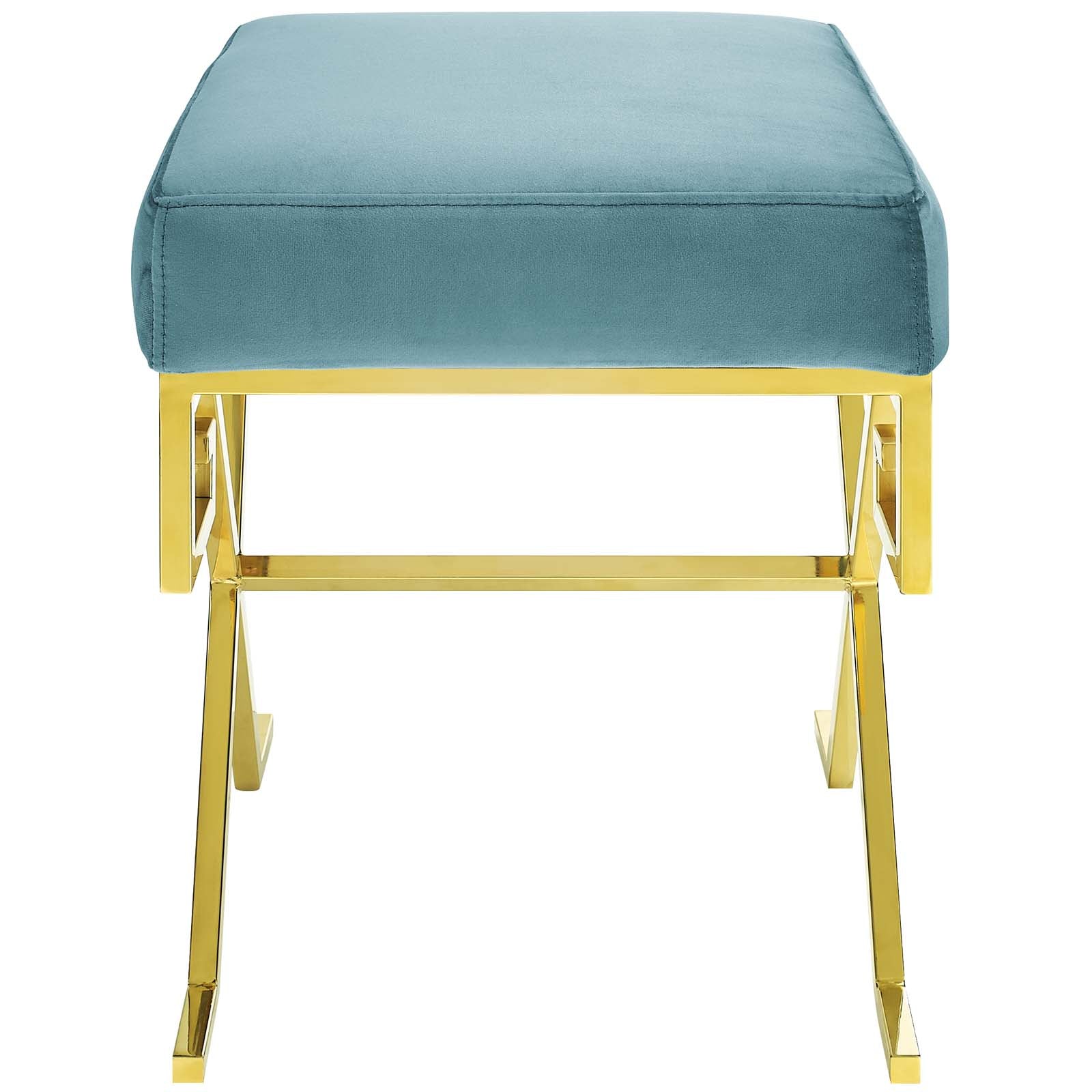 Modway Benches - Twist Performance Velvet Bench Sea Blue