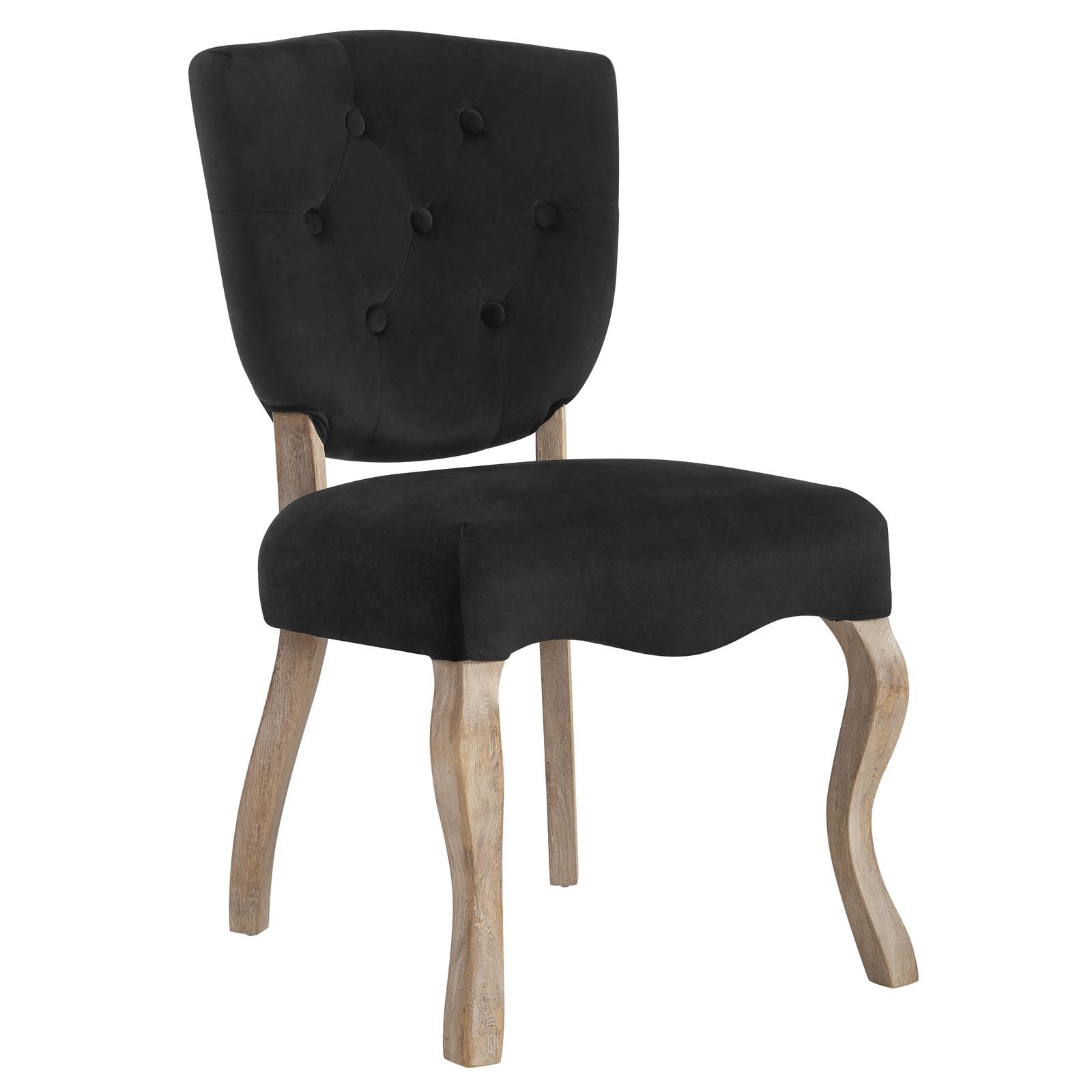 Modway Dining Chairs - Array Performance Velvet Dining Chair Black