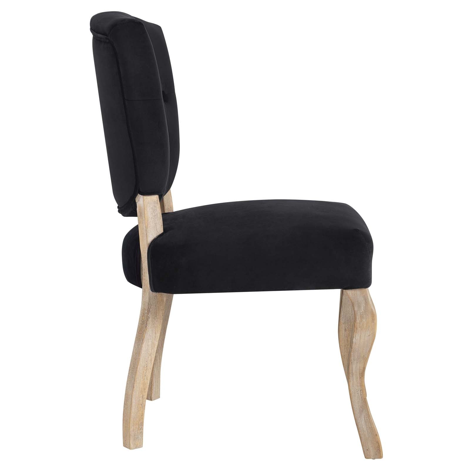 Modway Dining Chairs - Array Performance Velvet Dining Chair Black