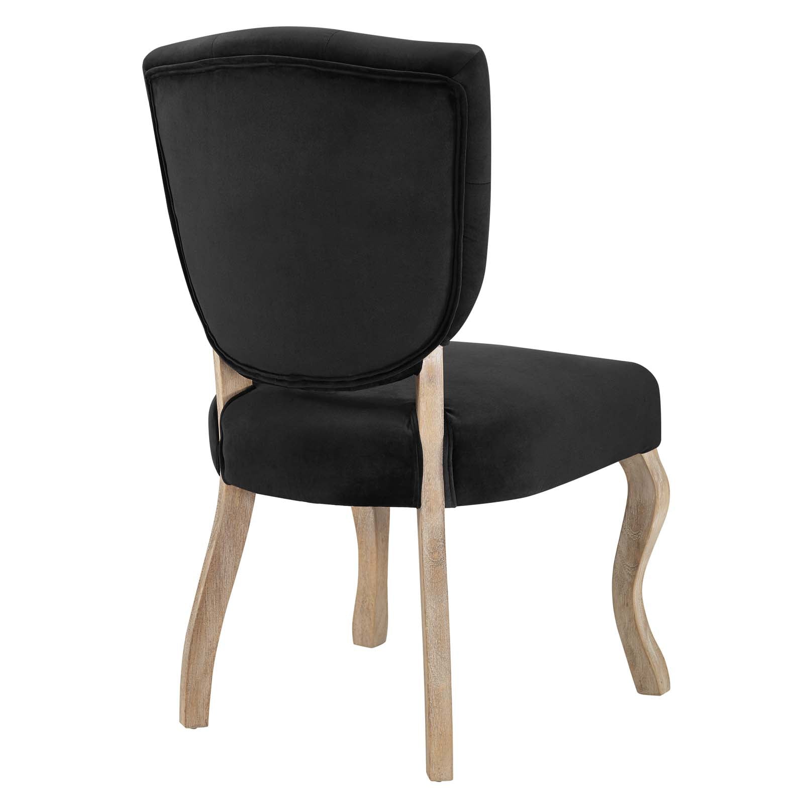 Modway Dining Chairs - Array Performance Velvet Dining Chair Black