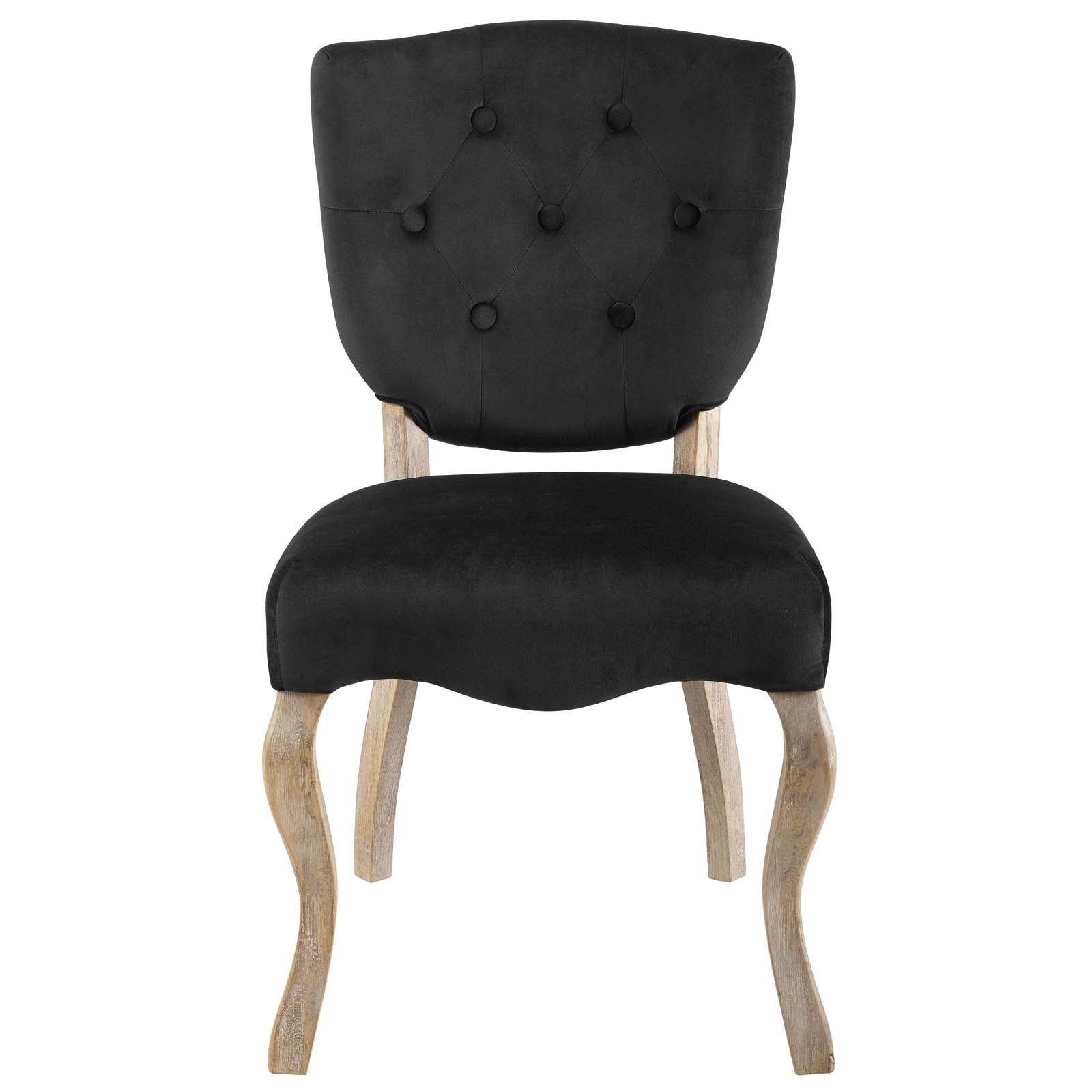 Modway Dining Chairs - Array Performance Velvet Dining Chair Black