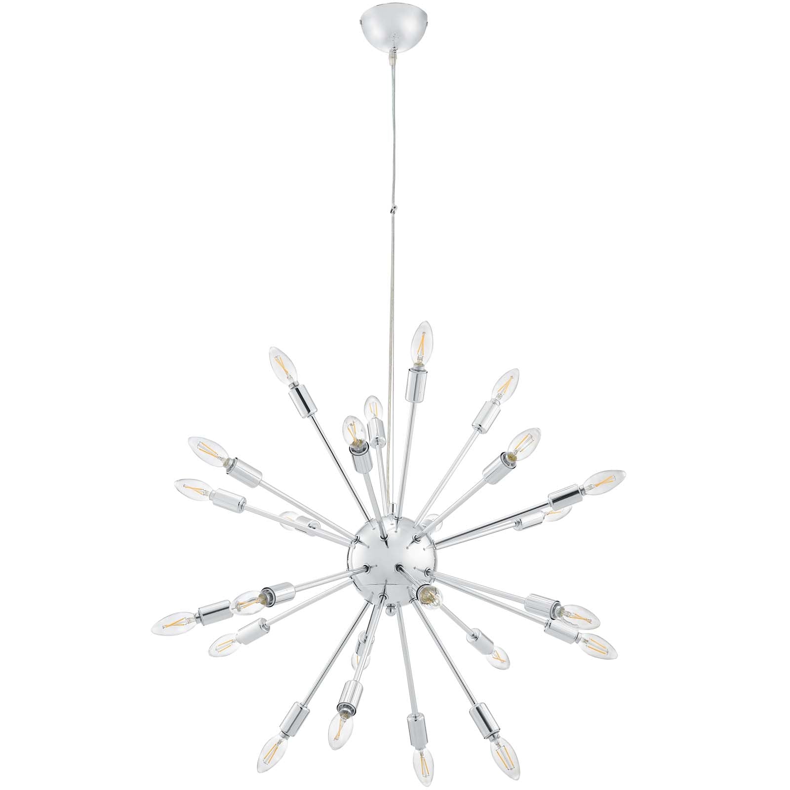 Modway Ceiling Lights - Gamut Metal Chandelier Chrome