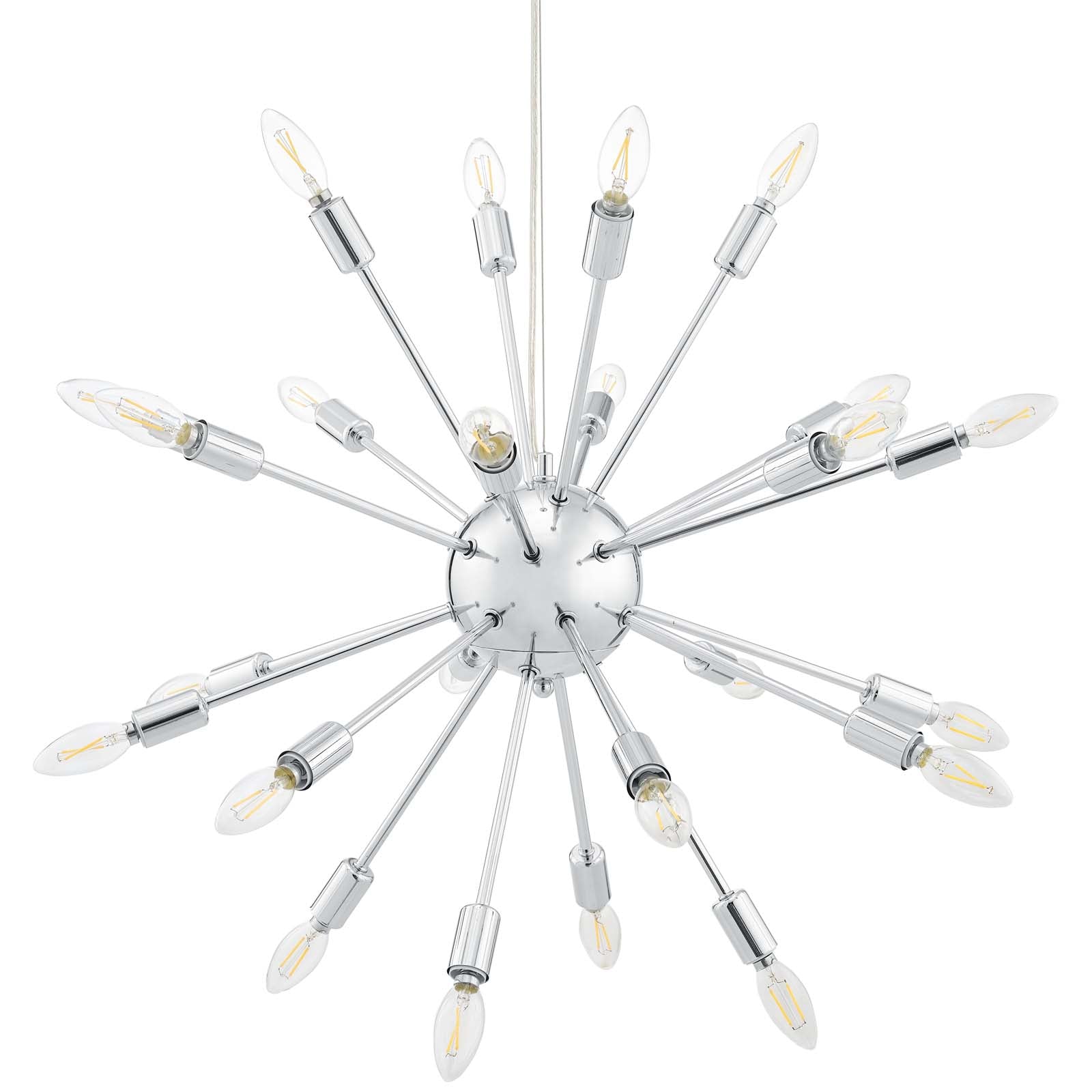 Modway Ceiling Lights - Gamut Metal Chandelier Chrome