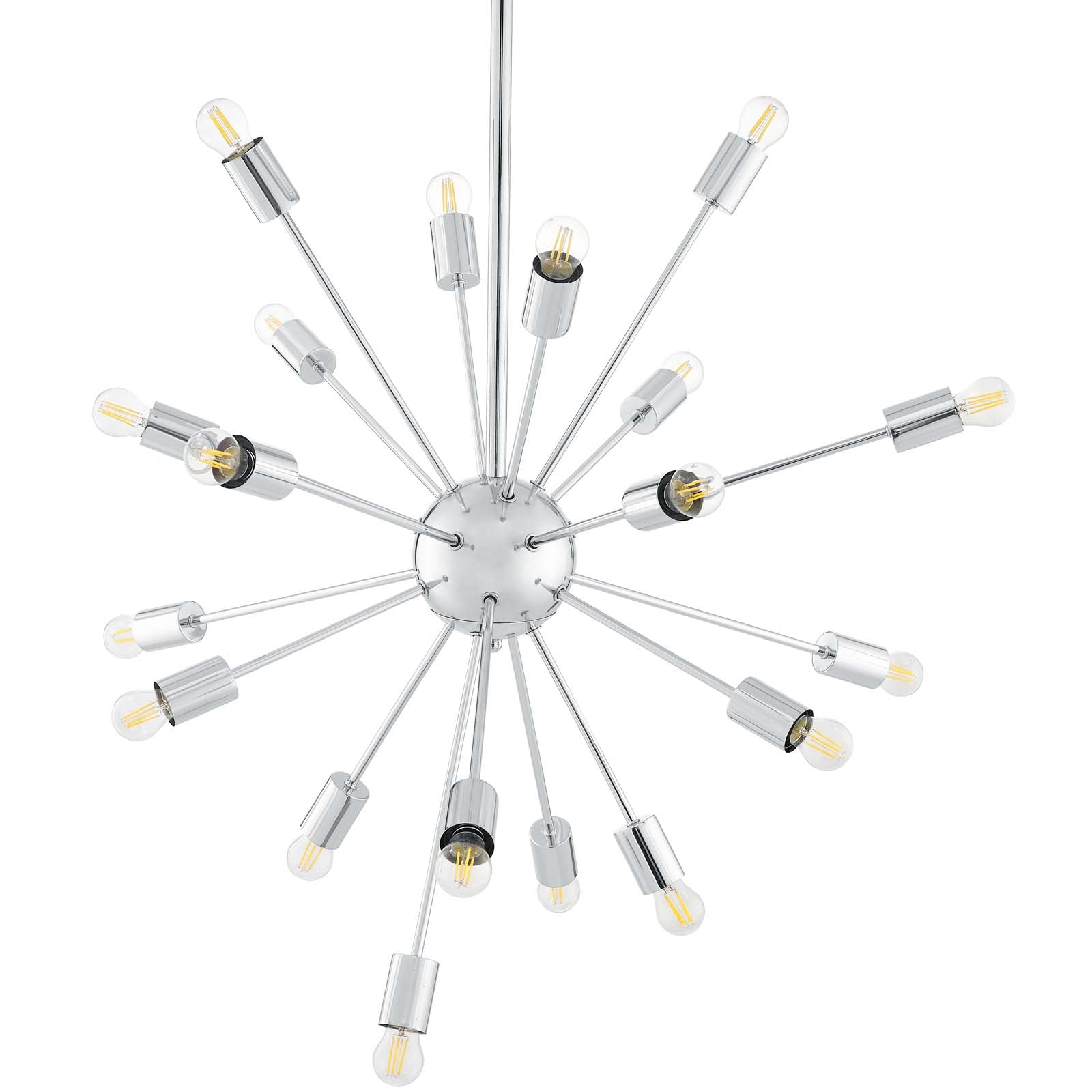Modway Ceiling Lights - Volley Pendant Chandelier Chrome