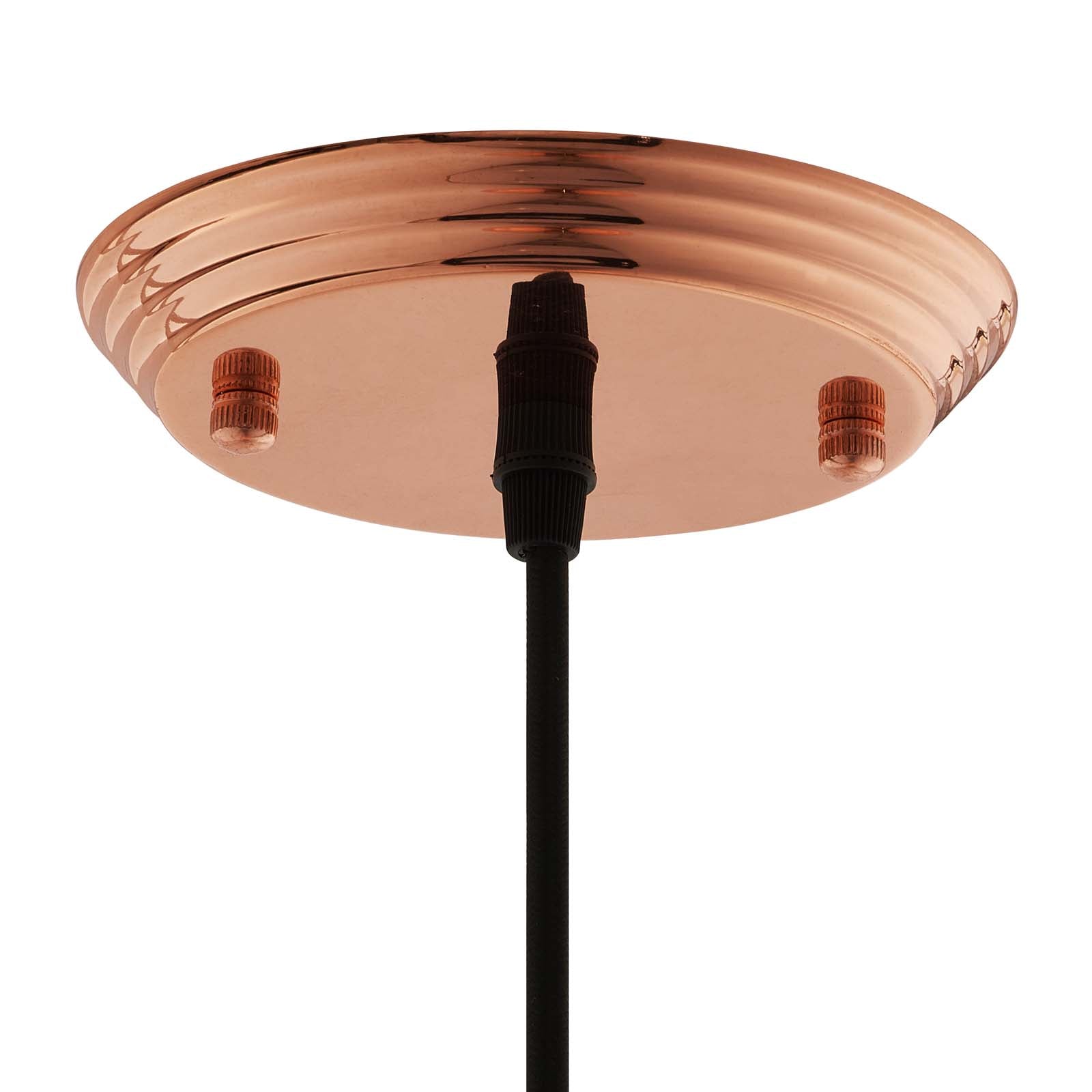 Modway Ceiling Lights - Dimple 11" Bell-Shaped Rose Gold Pendant Light Rose Gold