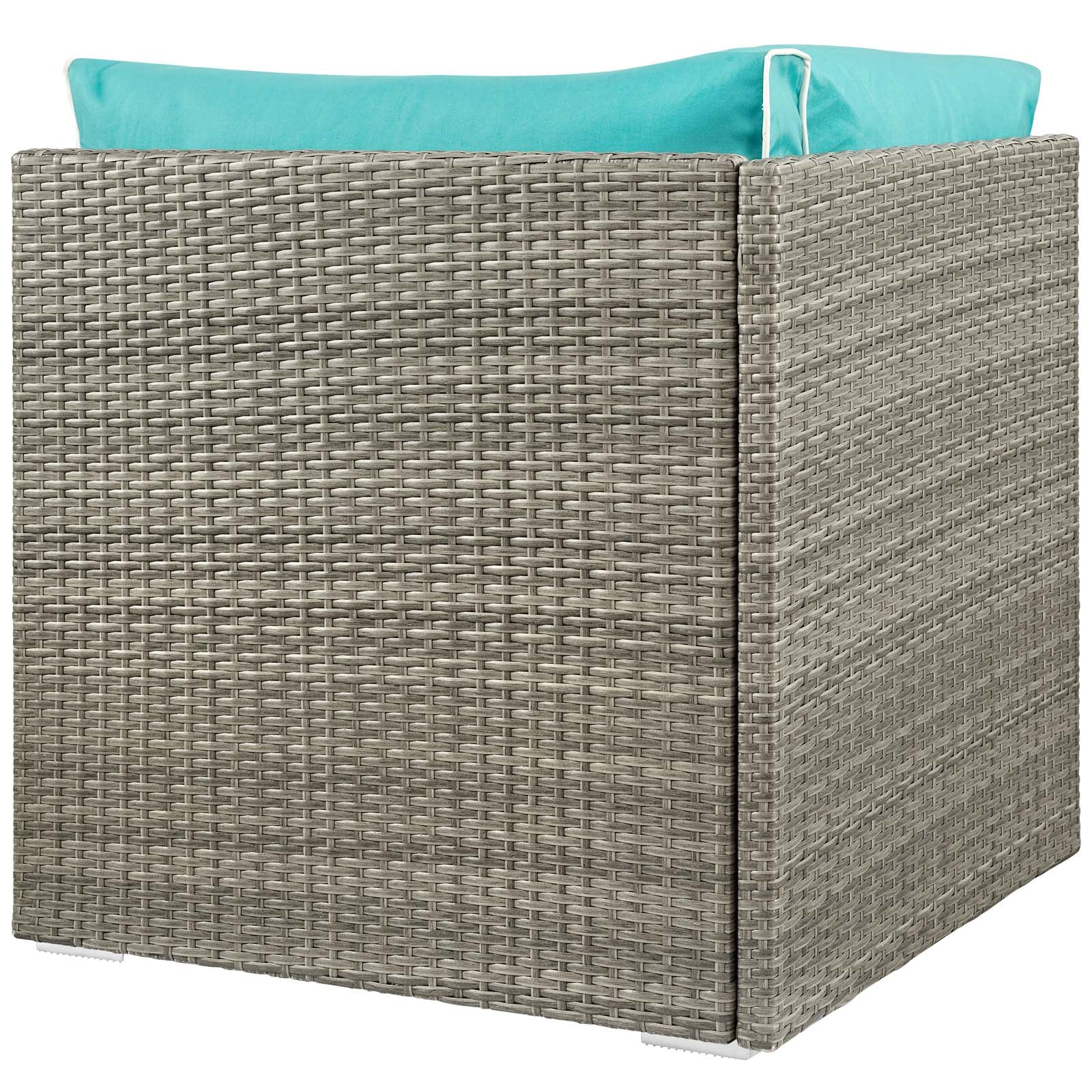 Repose Outdoor Patio Corner Light Gray Turquoise