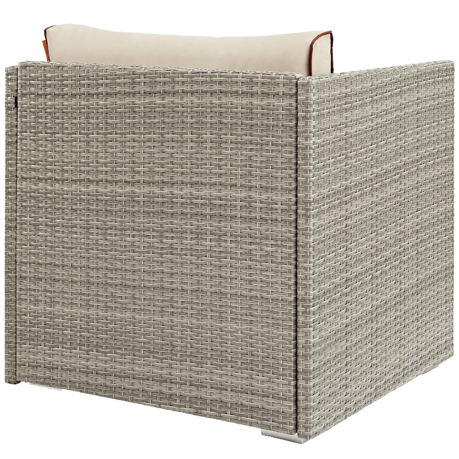Modway Outdoor Chairs - Repose Outdoor Patio Armchair Light Gray Beige