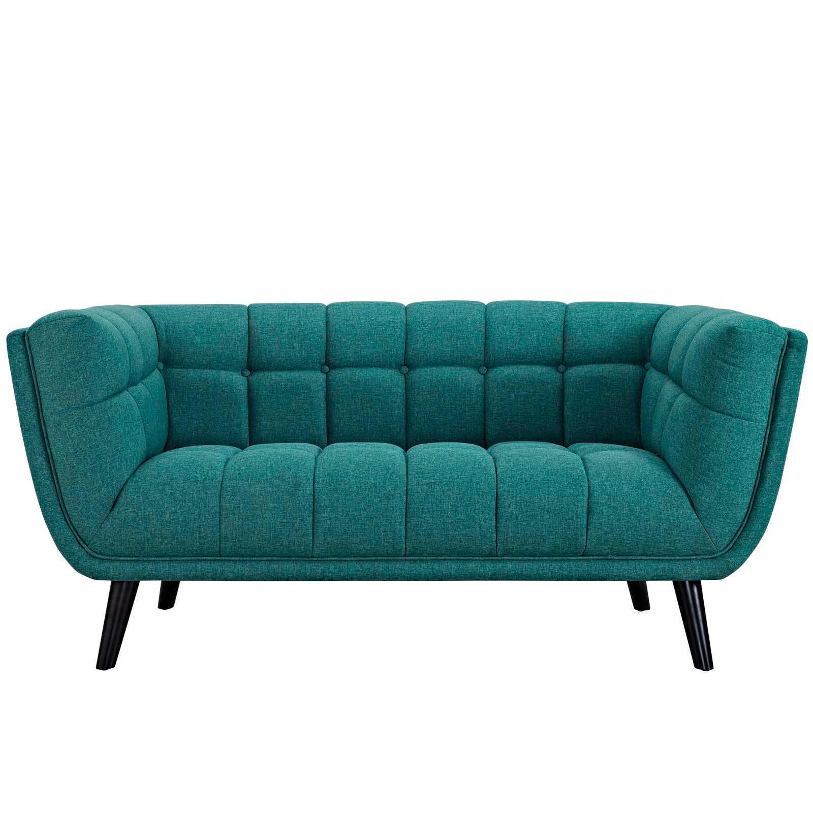 Modway Living Room Sets - Bestow 2 Piece Upholstered Fabric Loveseat and Armchair Set Teal