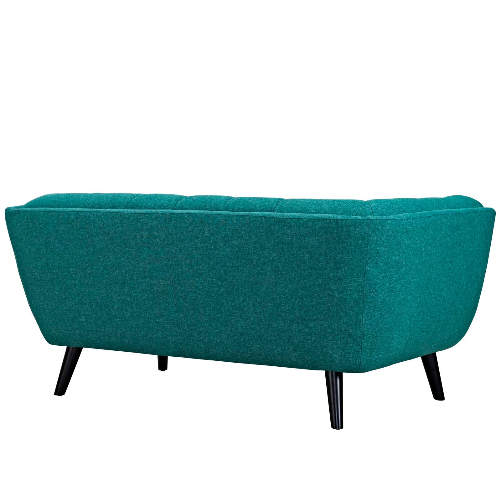 Modway Living Room Sets - Bestow 2 Piece Upholstered Fabric Loveseat and Armchair Set Teal